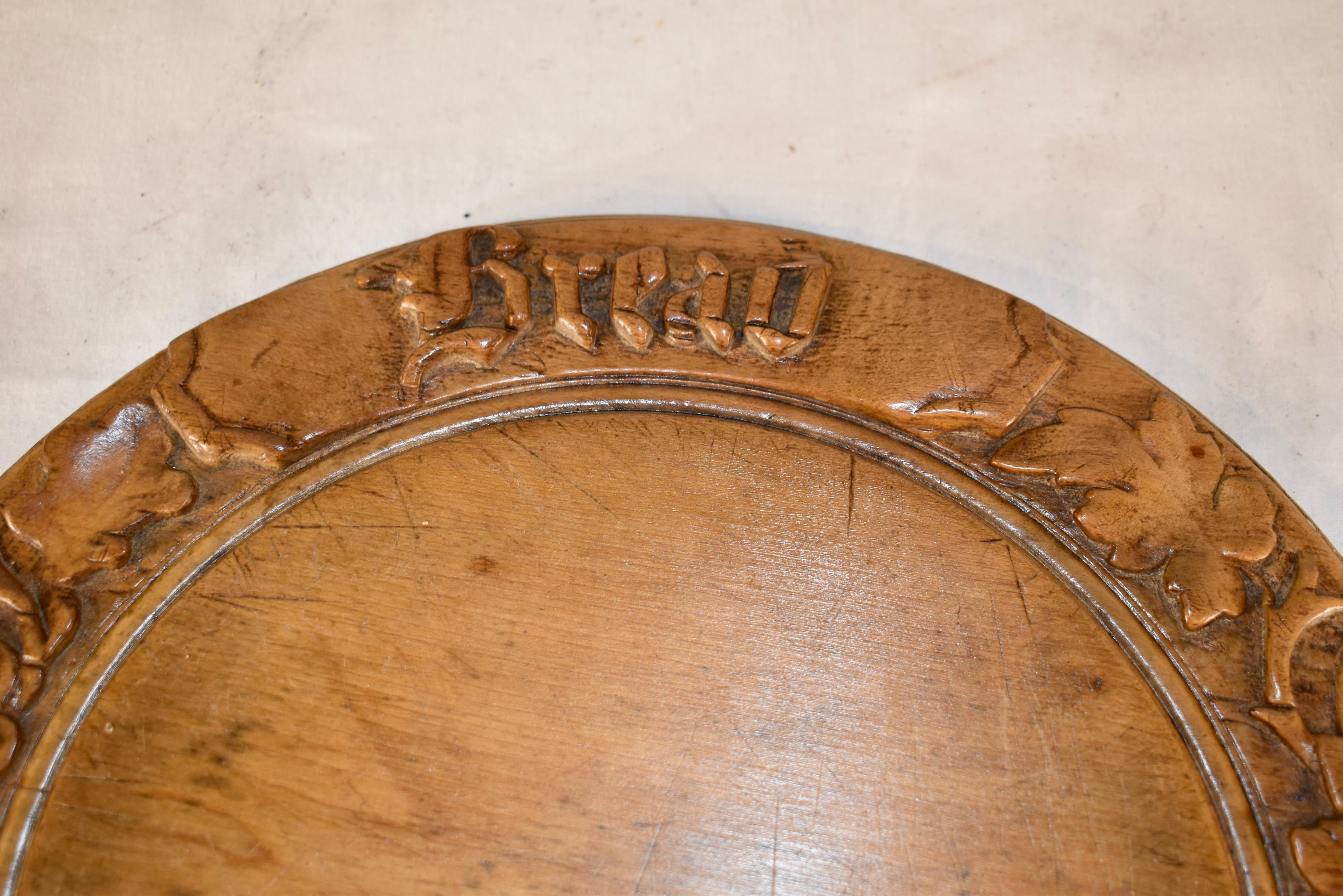19th Century English Hand-Carved Bread Board For Sale 2