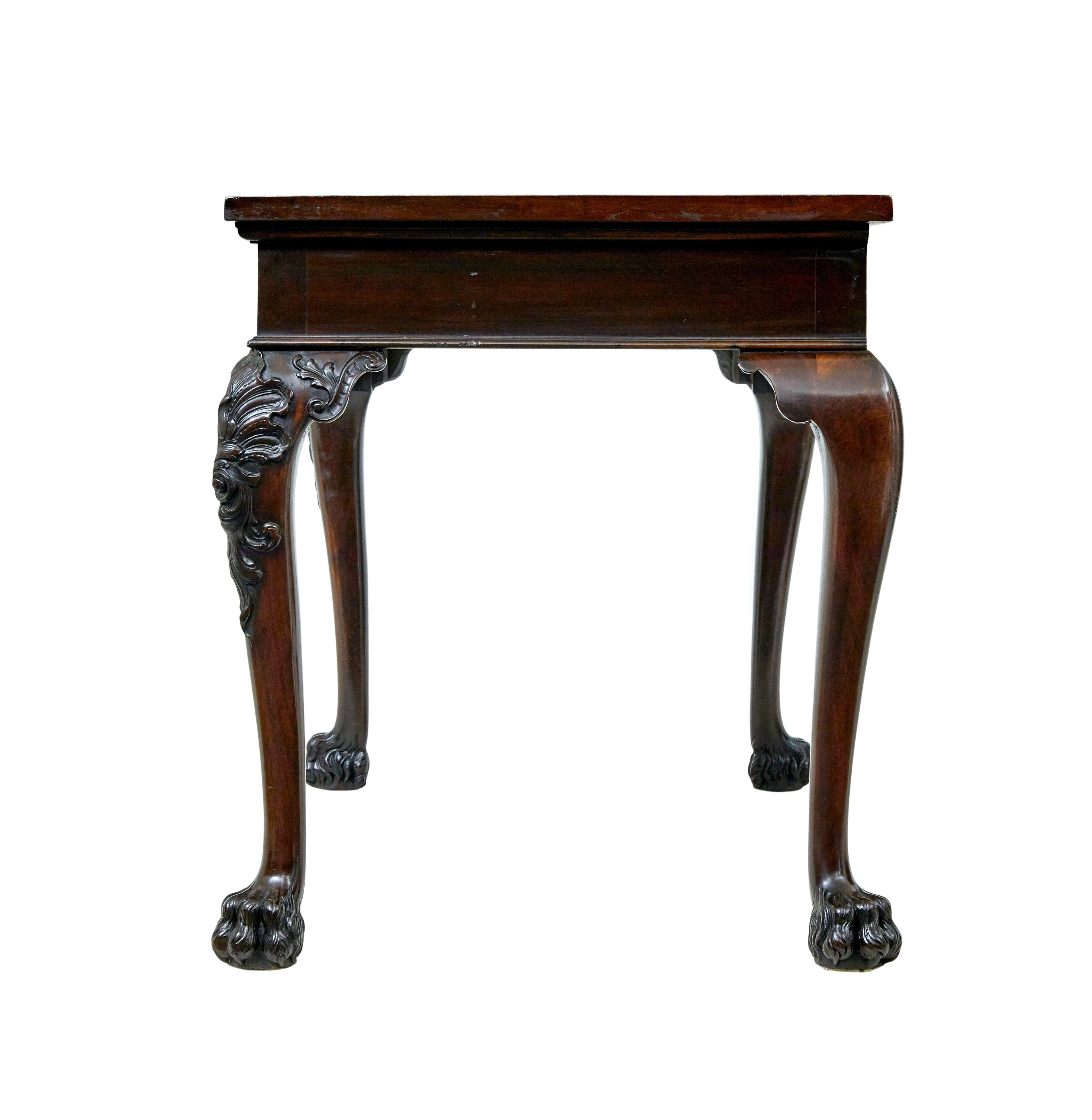 Chippendale 19th century English hand carved serving table For Sale