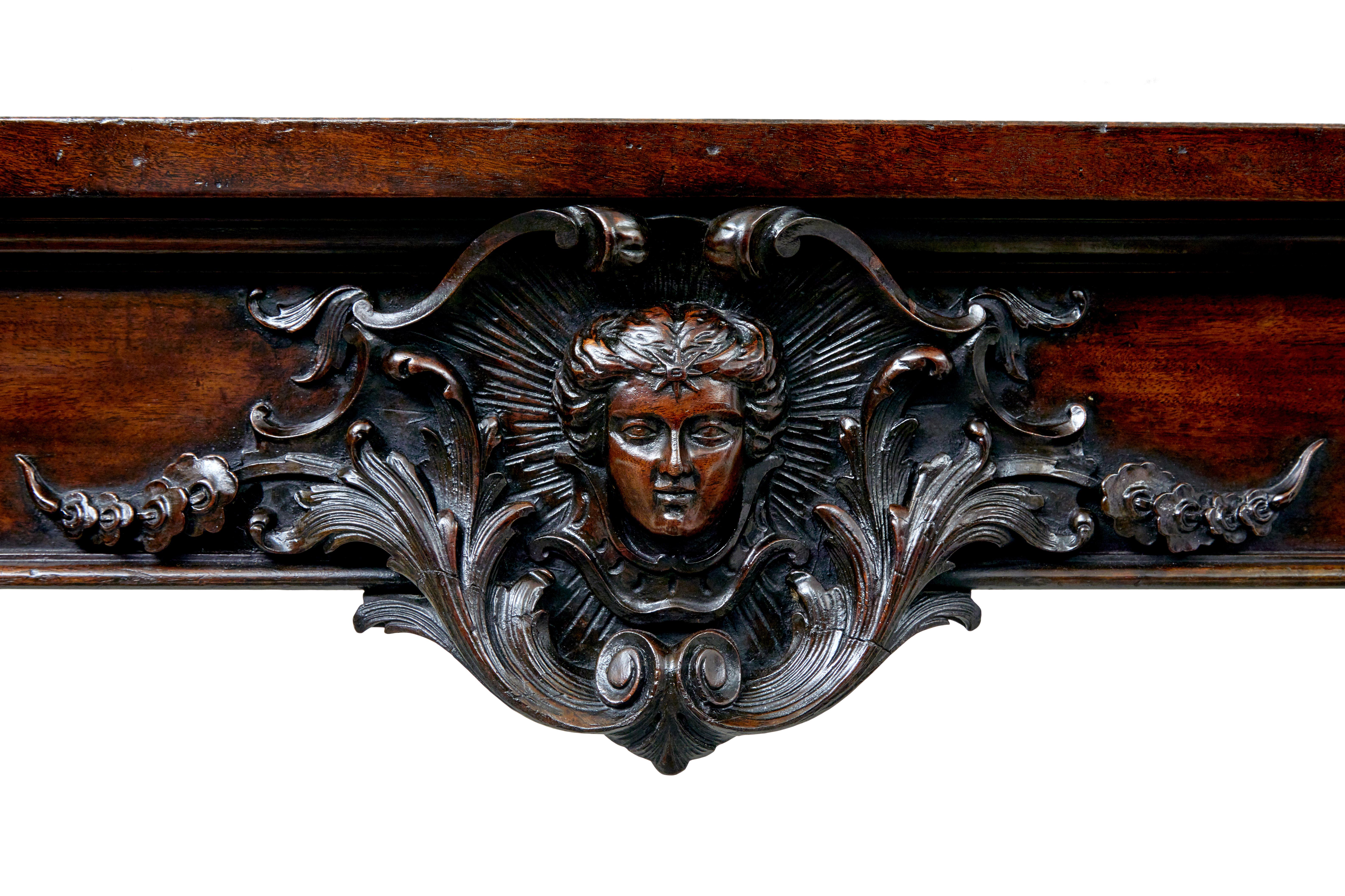19th Century 19th century English hand carved serving table For Sale