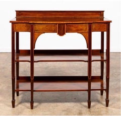 19th Century, English Hepplewhite Style 3-Tiered Mahogany Sideboard or Server