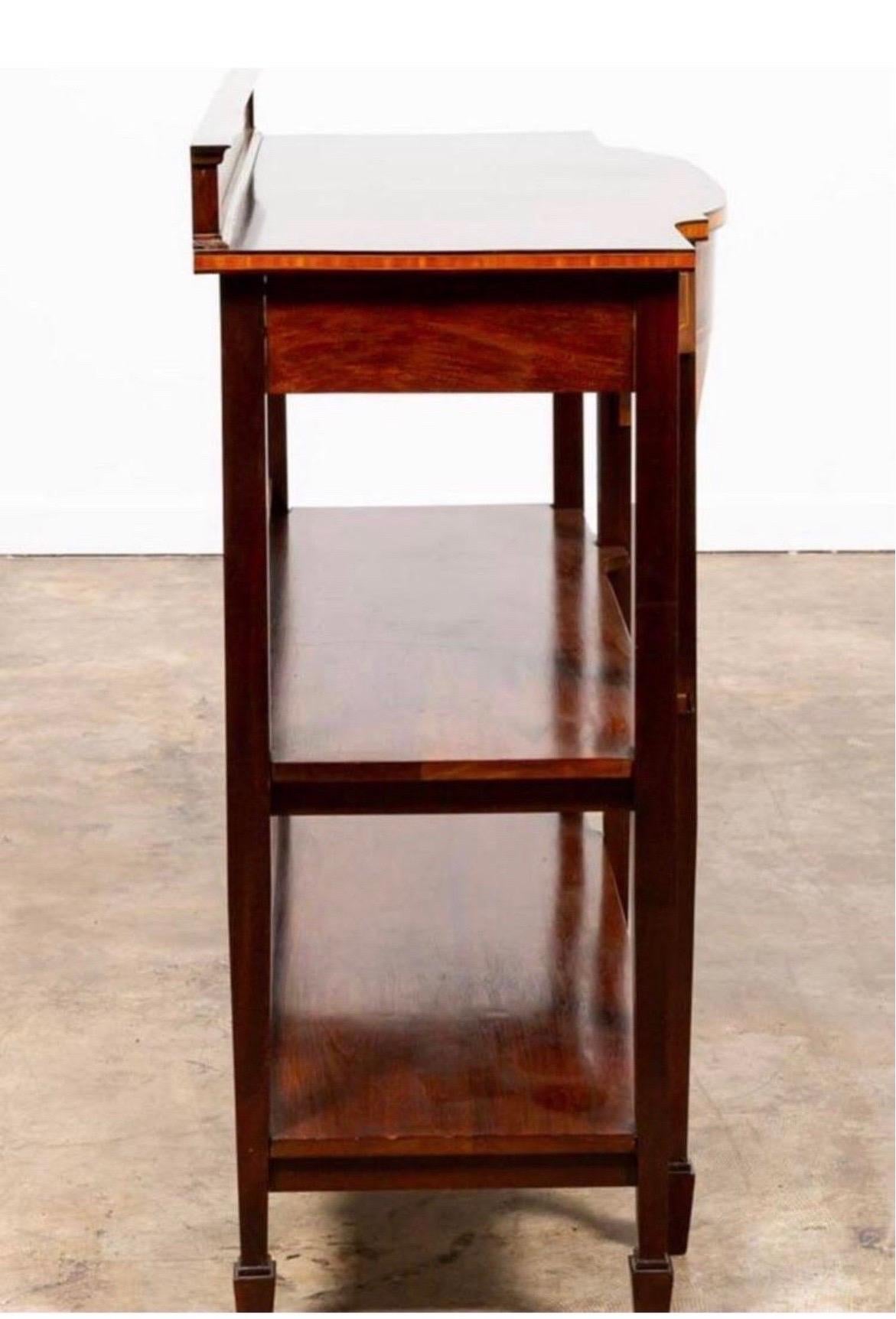 19th Century, English Hepplewhite Style 3-Tiered Mahogany Sideboard or Server In Good Condition In Atlanta, GA