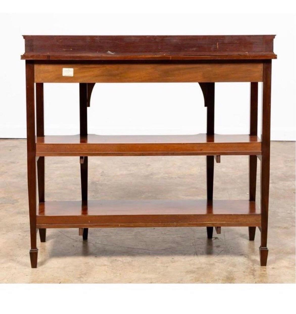 19th Century, English Hepplewhite Style 3-Tiered Mahogany Sideboard or Server 1