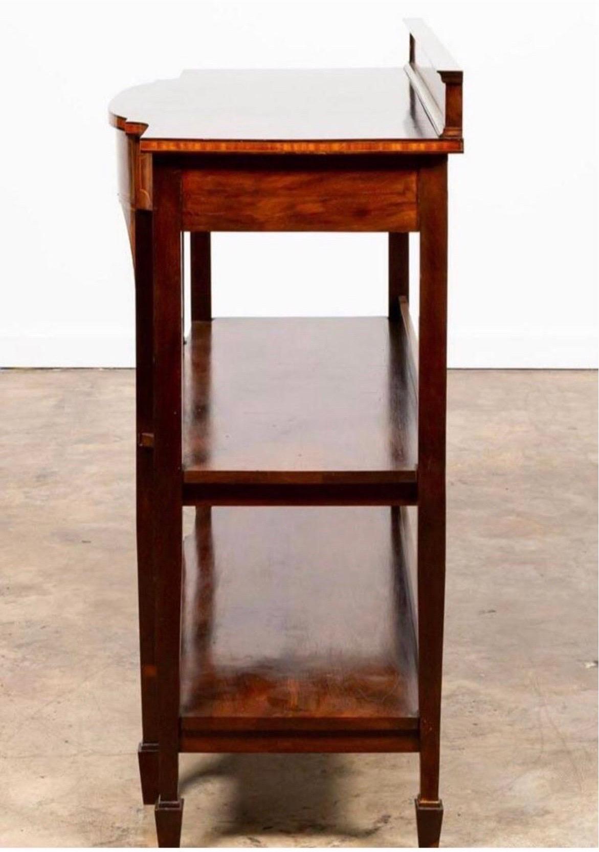 19th Century, English Hepplewhite Style 3-Tiered Mahogany Sideboard or Server 2