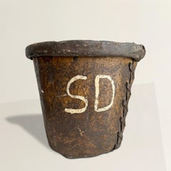 19th Century English Hide Bucket
