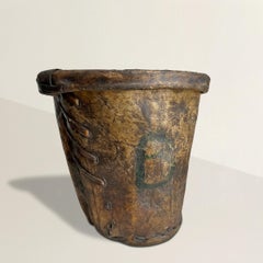 19th Century English Hide Bucket