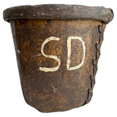 19th Century English Hide Bucket