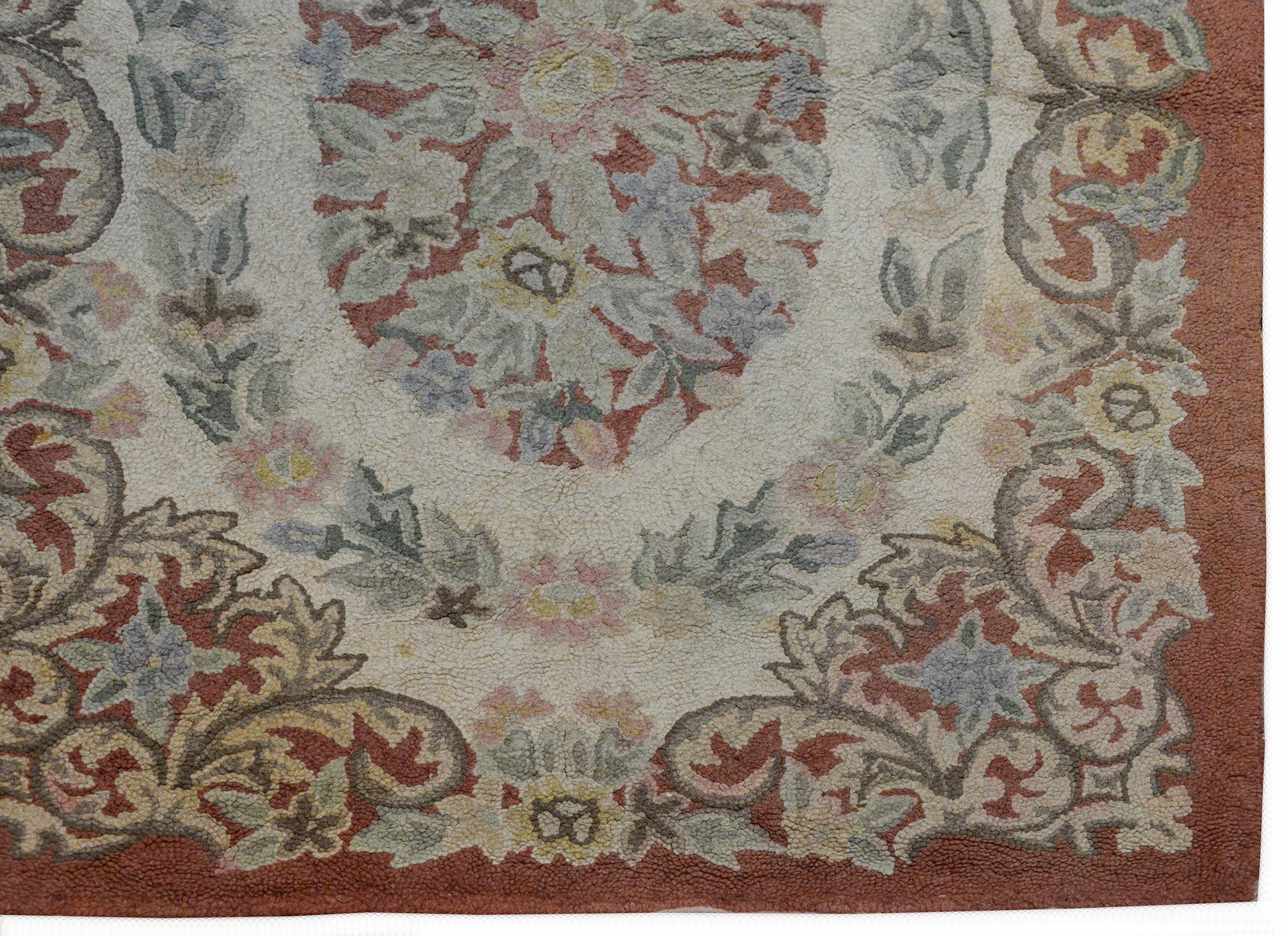 20th Century Chinese Hook Rug For Sale 1