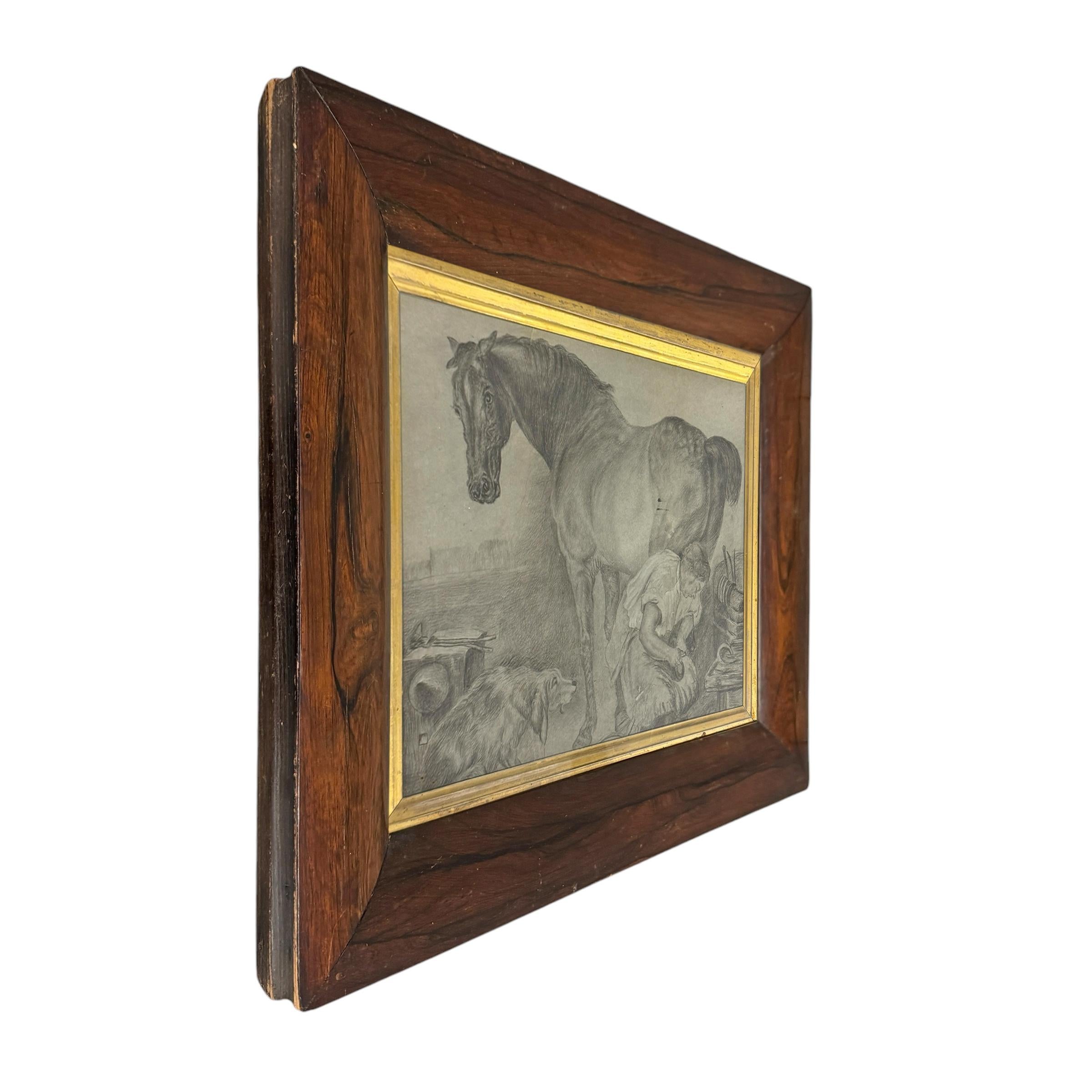 British 19th Century English Horse Drawing For Sale