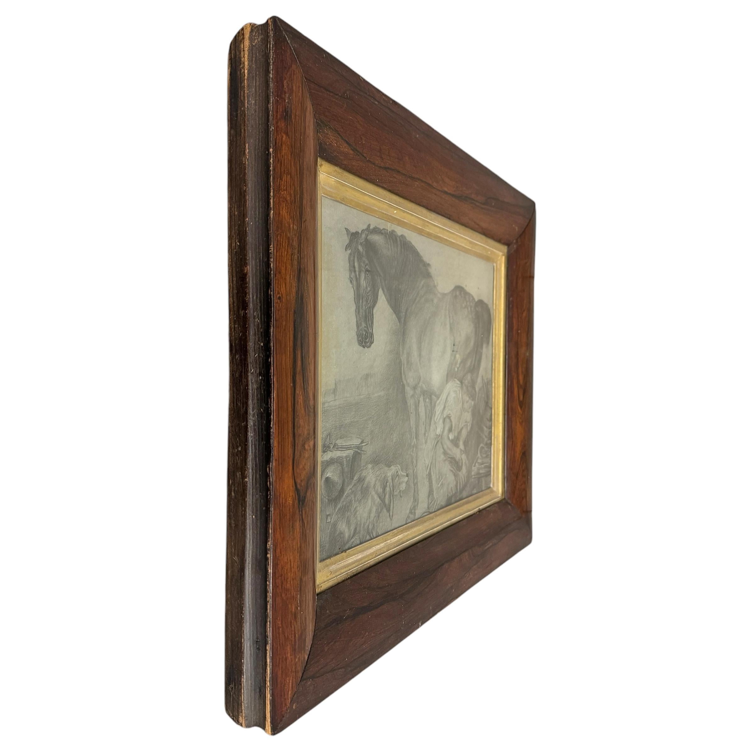 19th Century English Horse Drawing In Good Condition For Sale In Chicago, IL