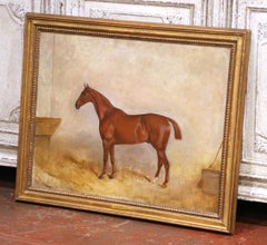 19th Century English Horse Oil on Canvas Painting by Claude Lorraine Ferneley