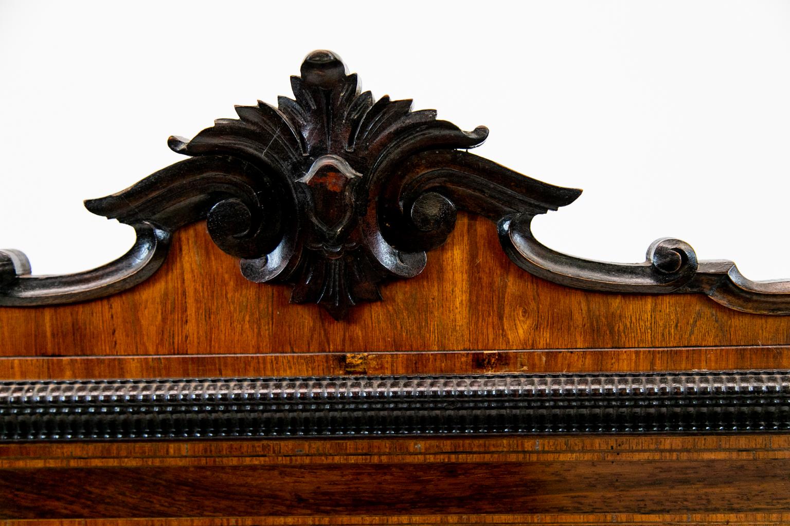 19. Jahrhundert Englisch Intarsien Miniature Armoire Cabinet 2