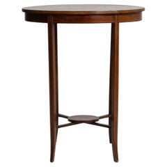 19th Century English Inlaid Oval Side Table, Antique Minimal Design