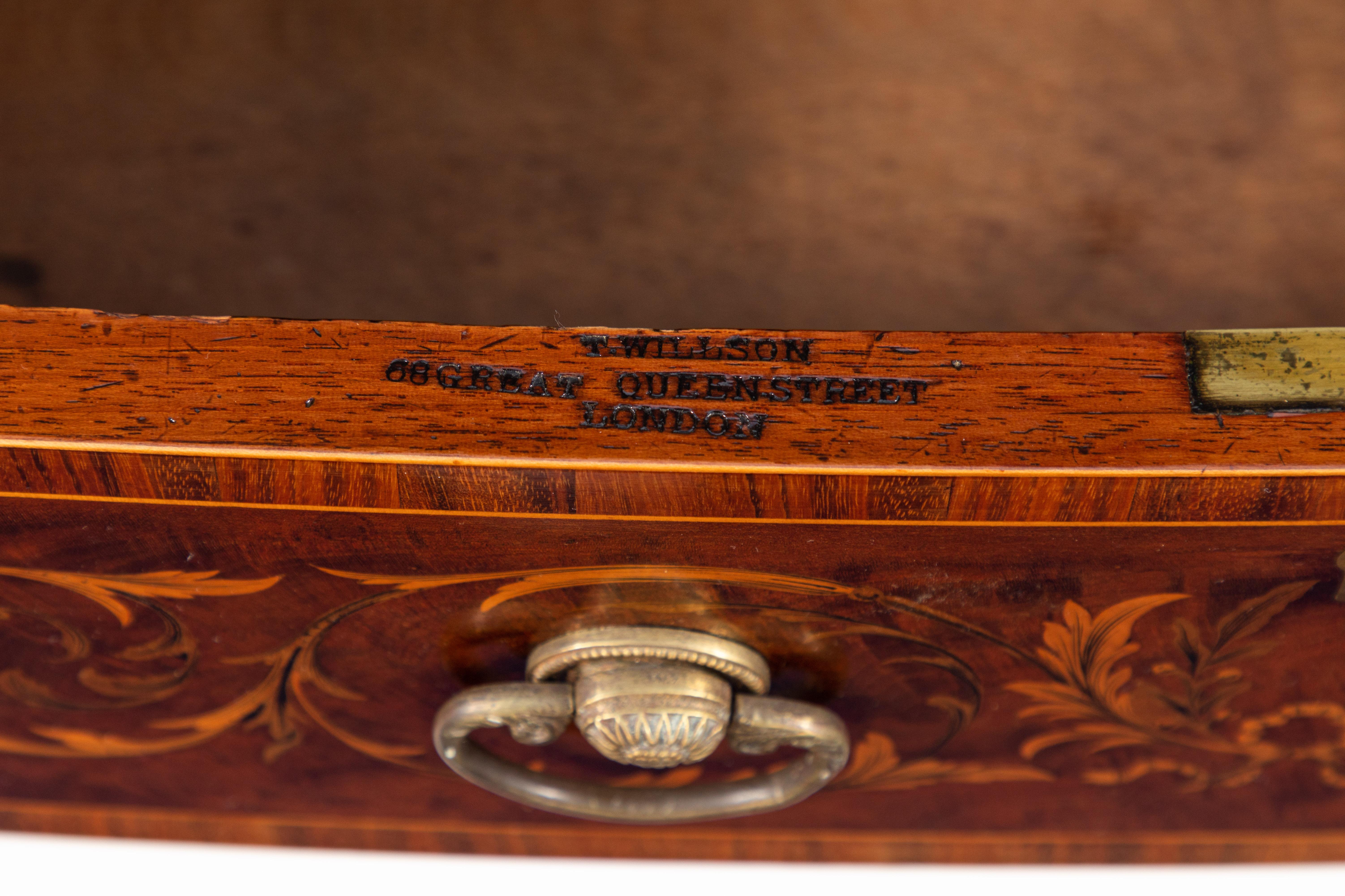 19th Century English Inlaid Sideboard 1