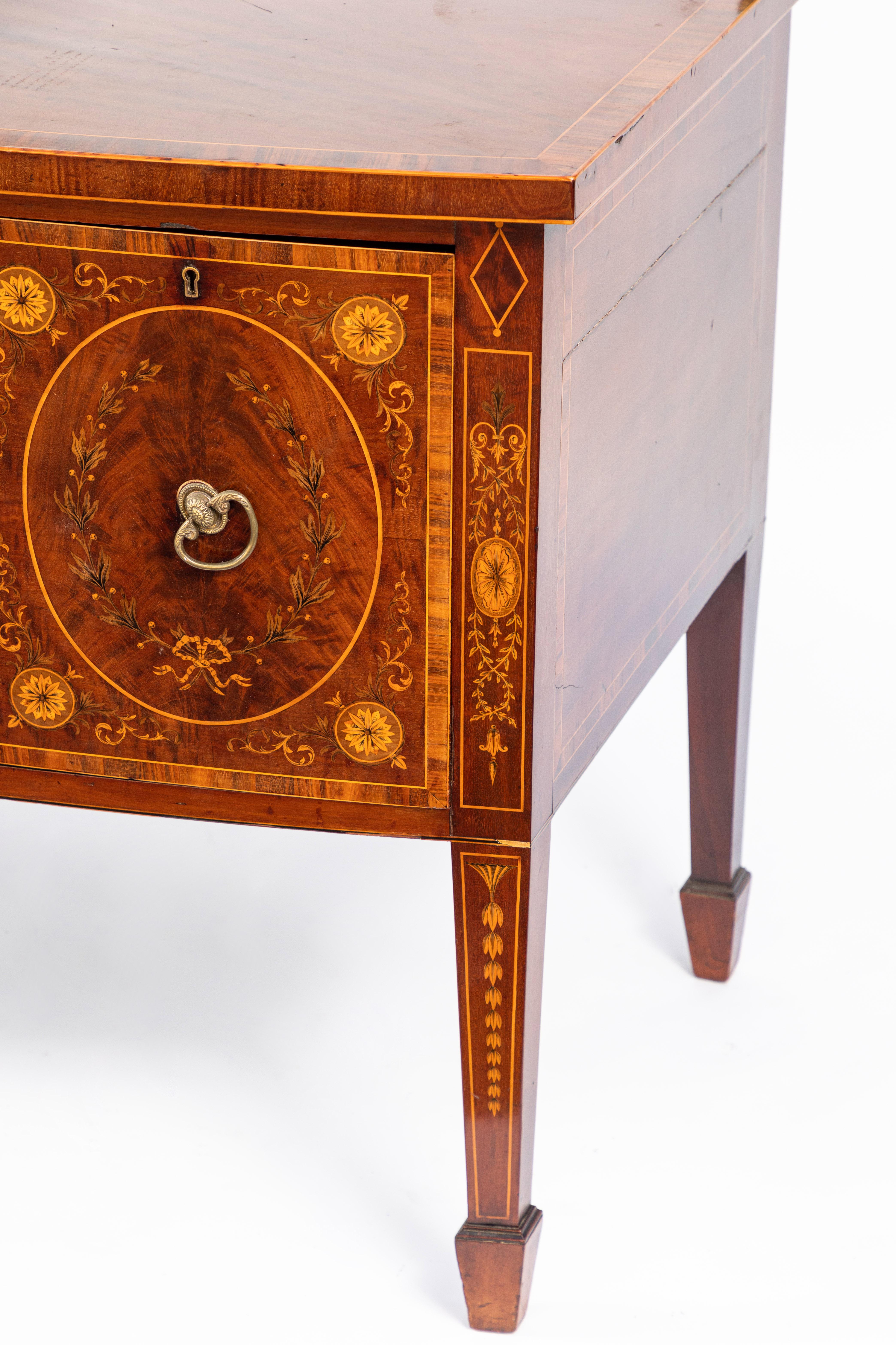 19th Century English Inlaid Sideboard 2