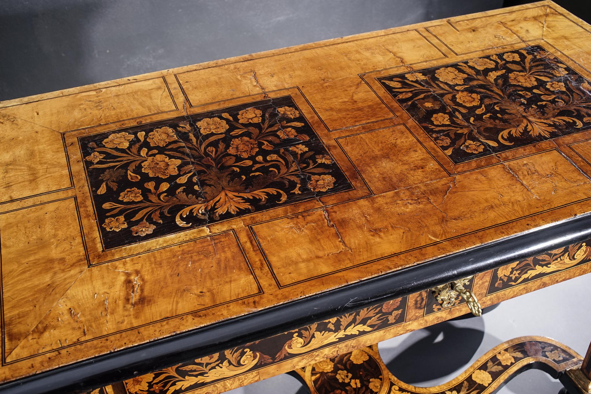 Giltwood 19th Century English Inlaid Table