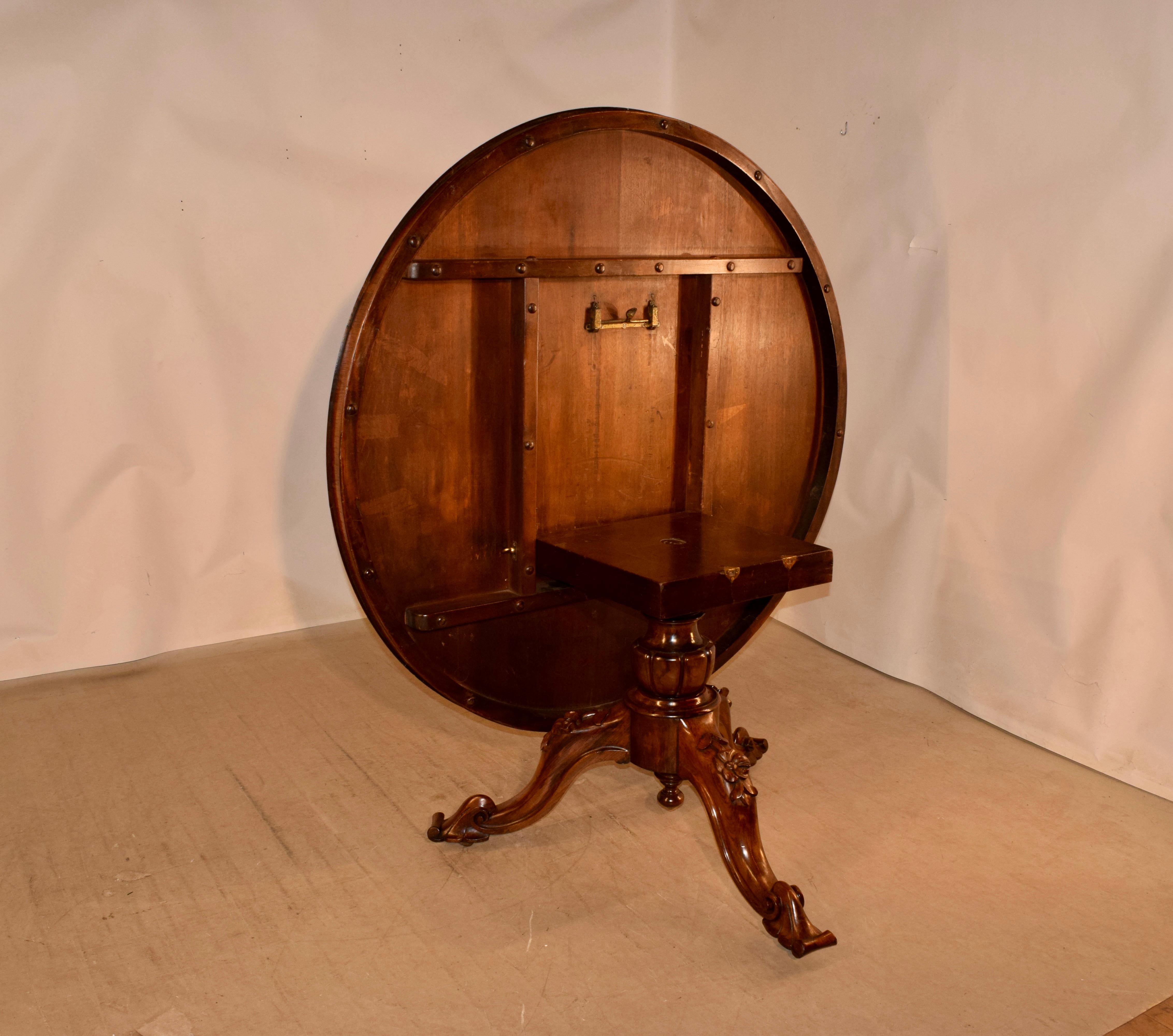 XIXe siècle Table à plateau basculant incrustée anglaise du 19ème siècle en vente