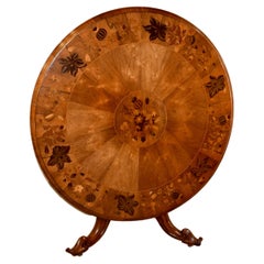 Antique 19th Century English Inlaid Tilt-Top Table