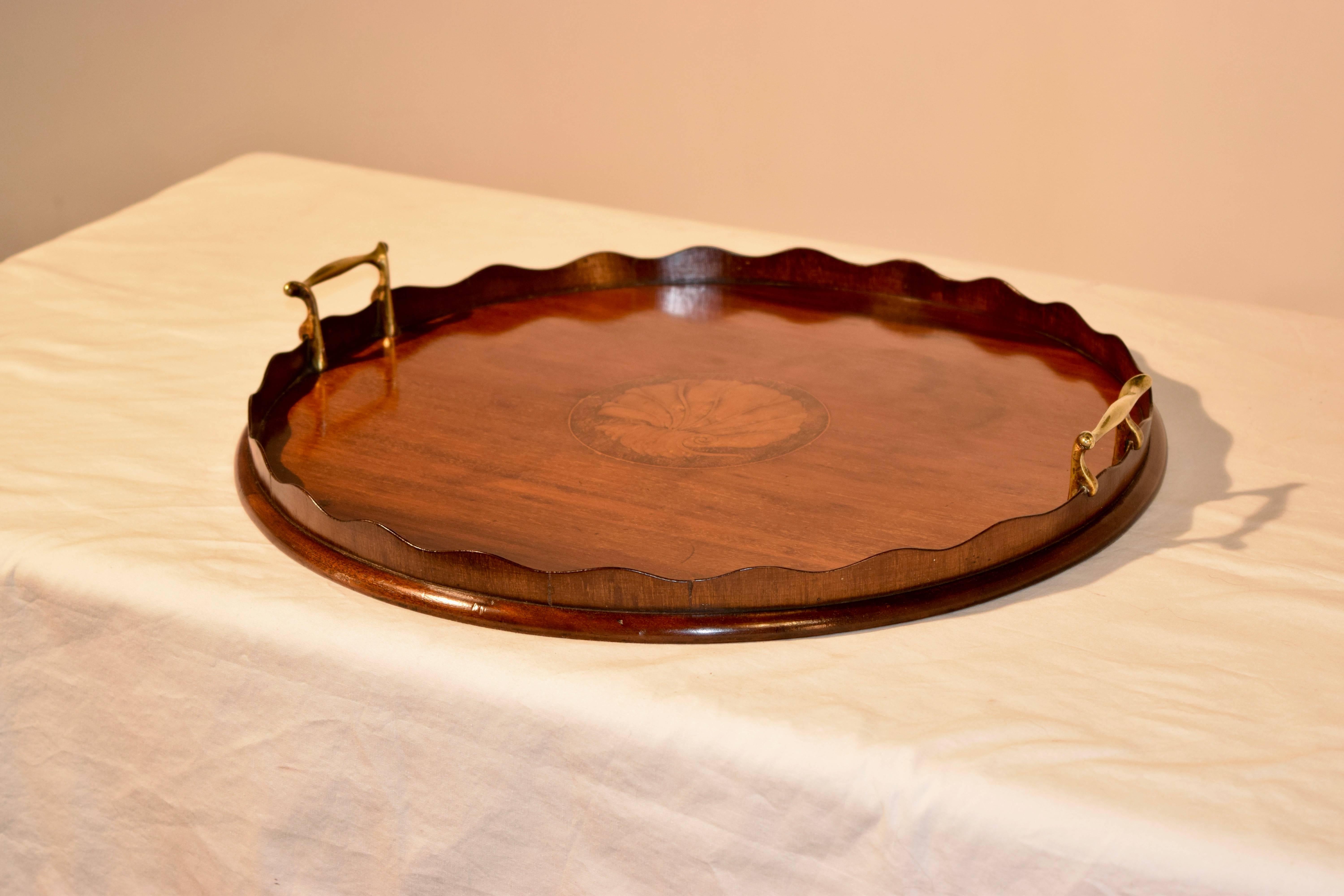 19th Century English Inlaid Tray In Good Condition In High Point, NC