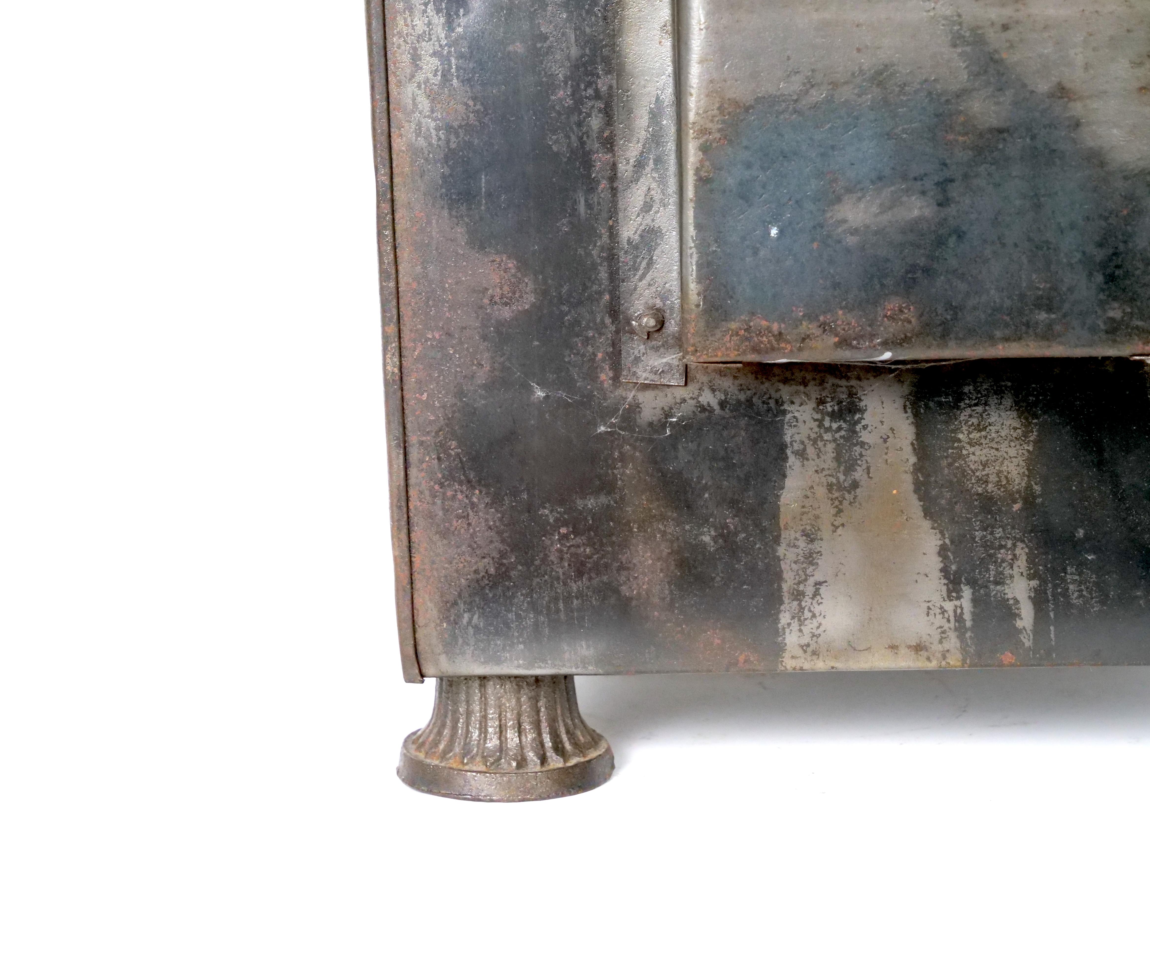 Mid-19th Century 19th Century English Iron / Brass Fireplace Coal Scuttle