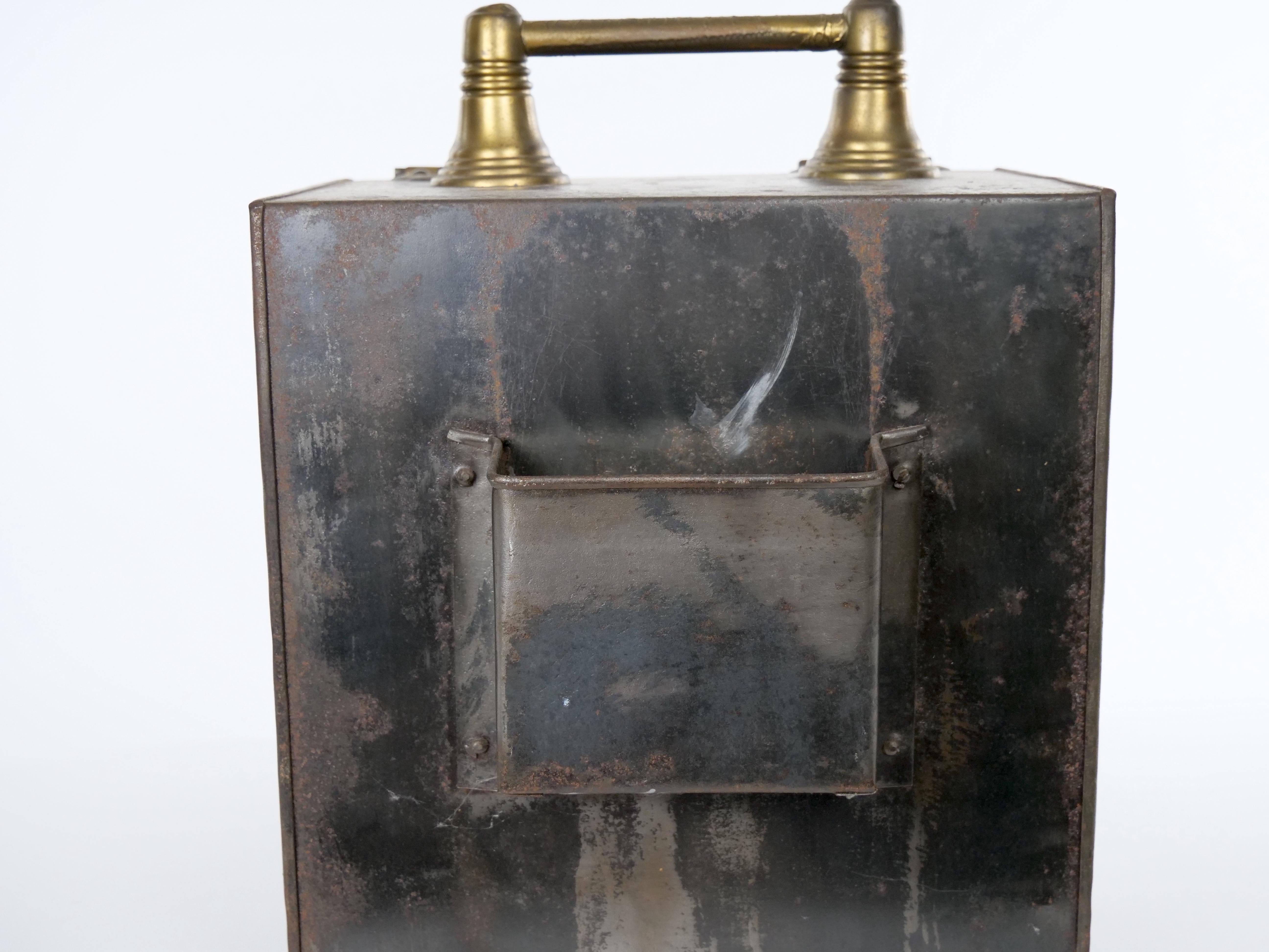 19th Century English Iron / Brass Fireplace Coal Scuttle 1