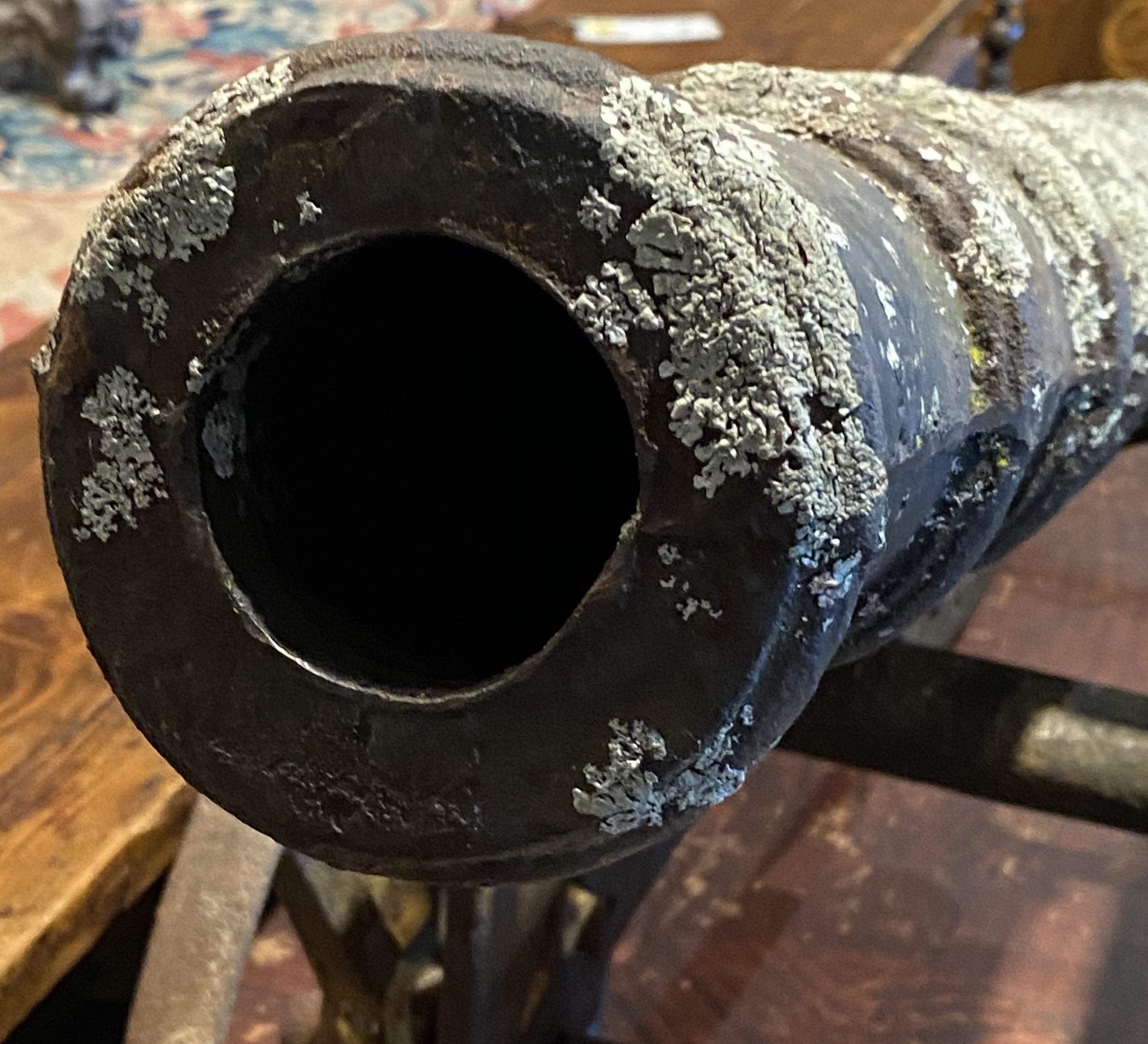 19th Century English Iron Cannon with Great Patina 8