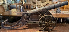 19th Century English Iron Cannon with Great Patina