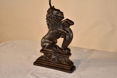 19th Century English Iron Doorstop