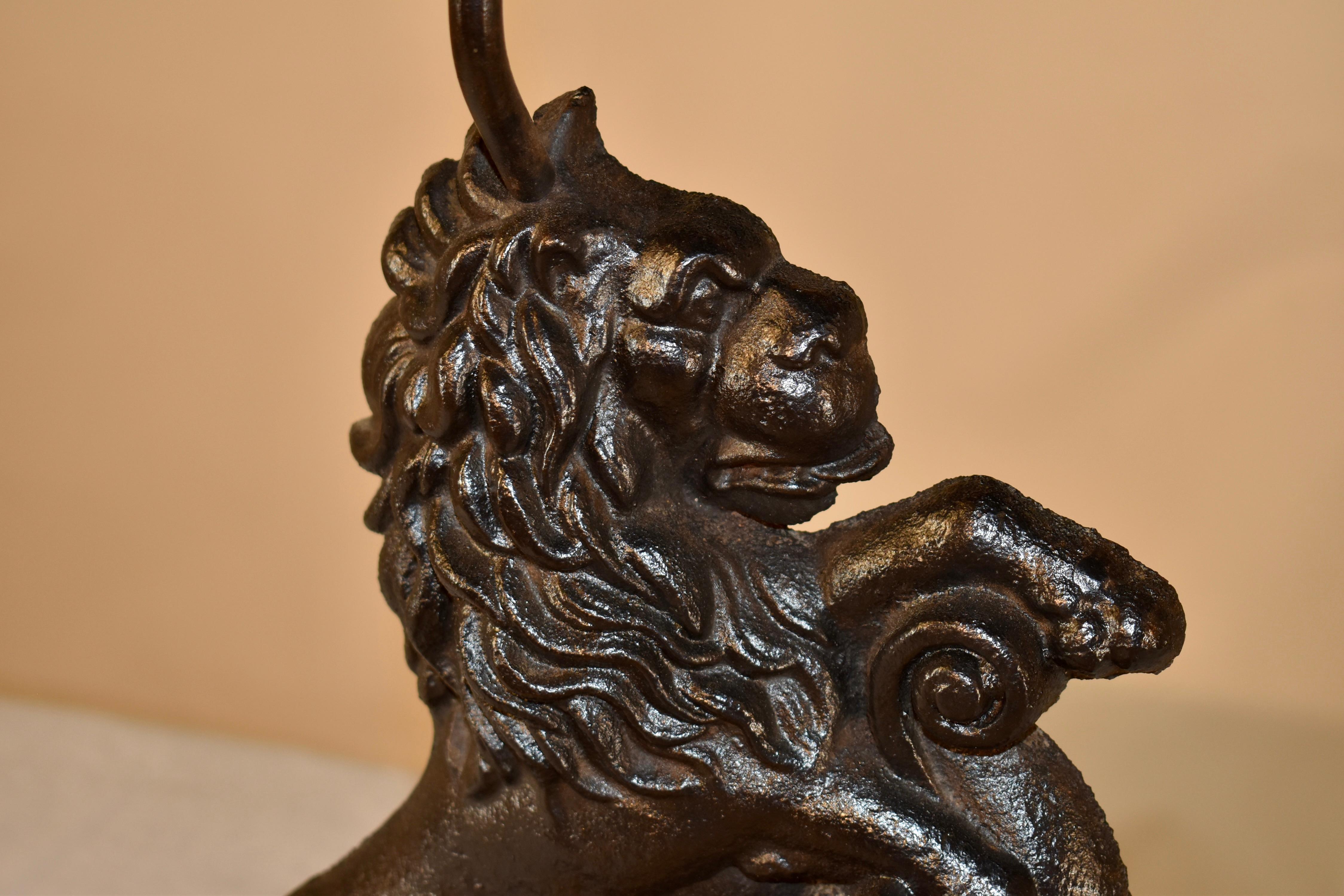 Victorian 19th Century English Iron Doorstop For Sale