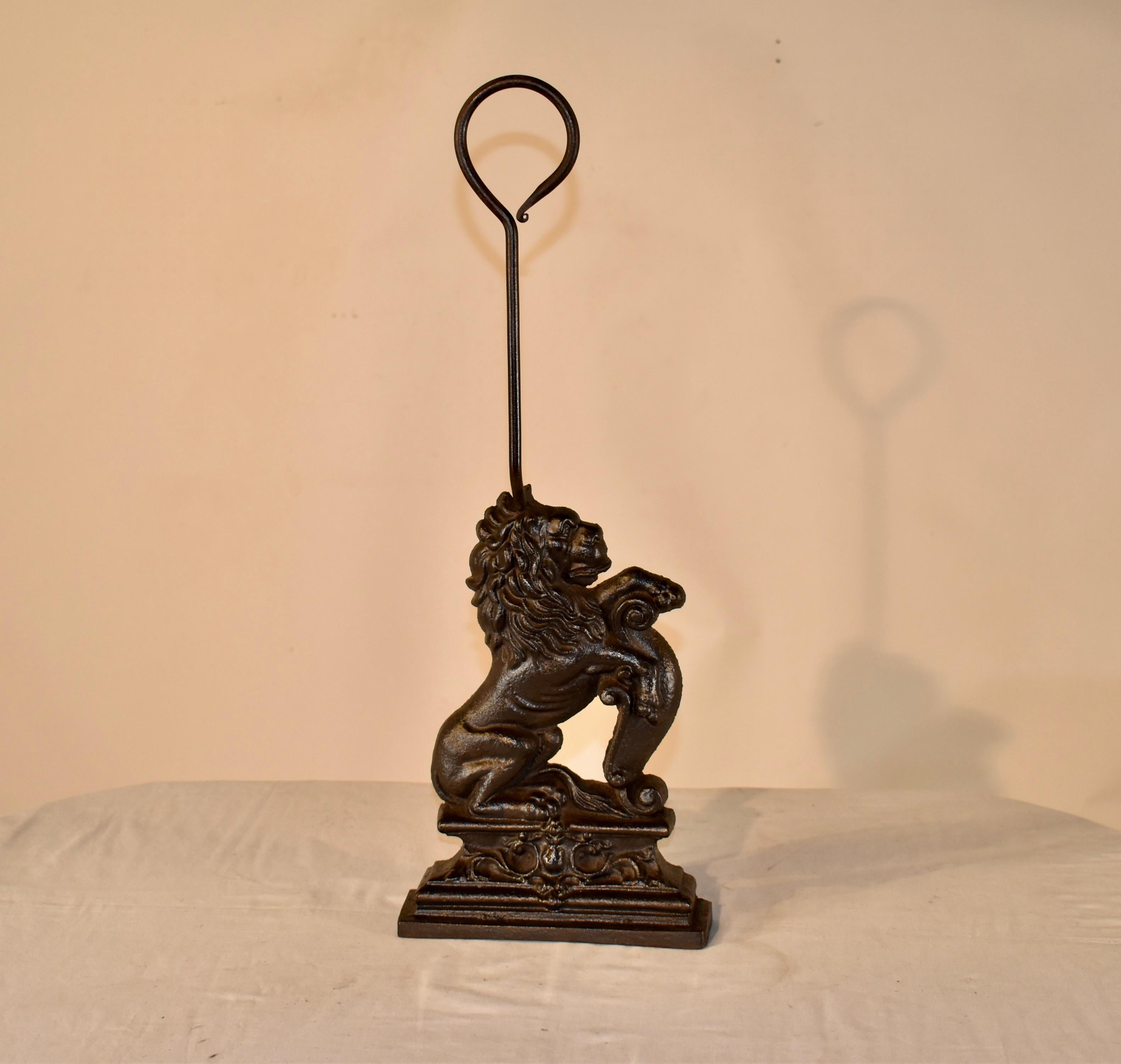 19th Century English Iron Doorstop For Sale 1