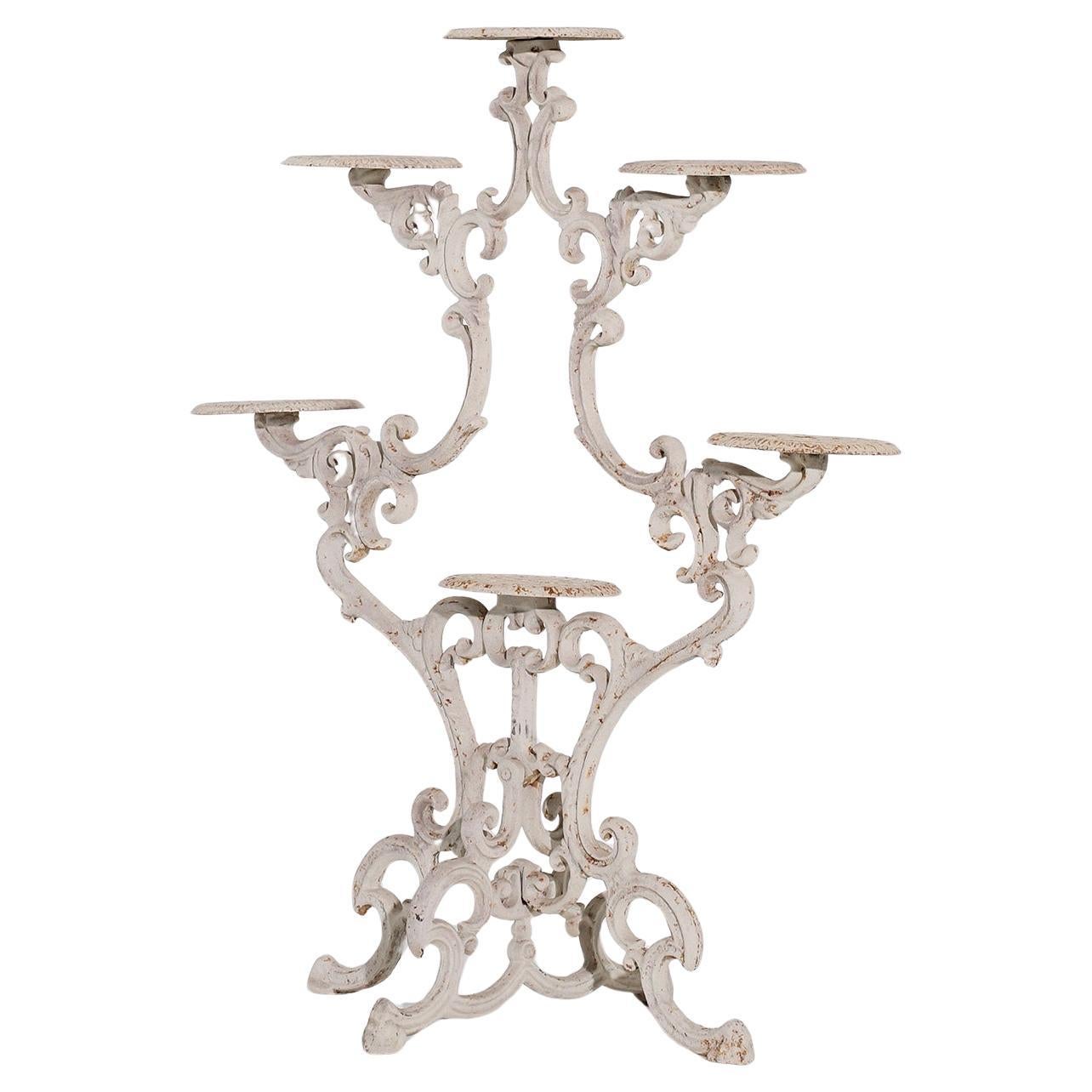 Soporte para plantas de jardín de hierro inglés del siglo XIX - Antiguo soporte floral victoriano