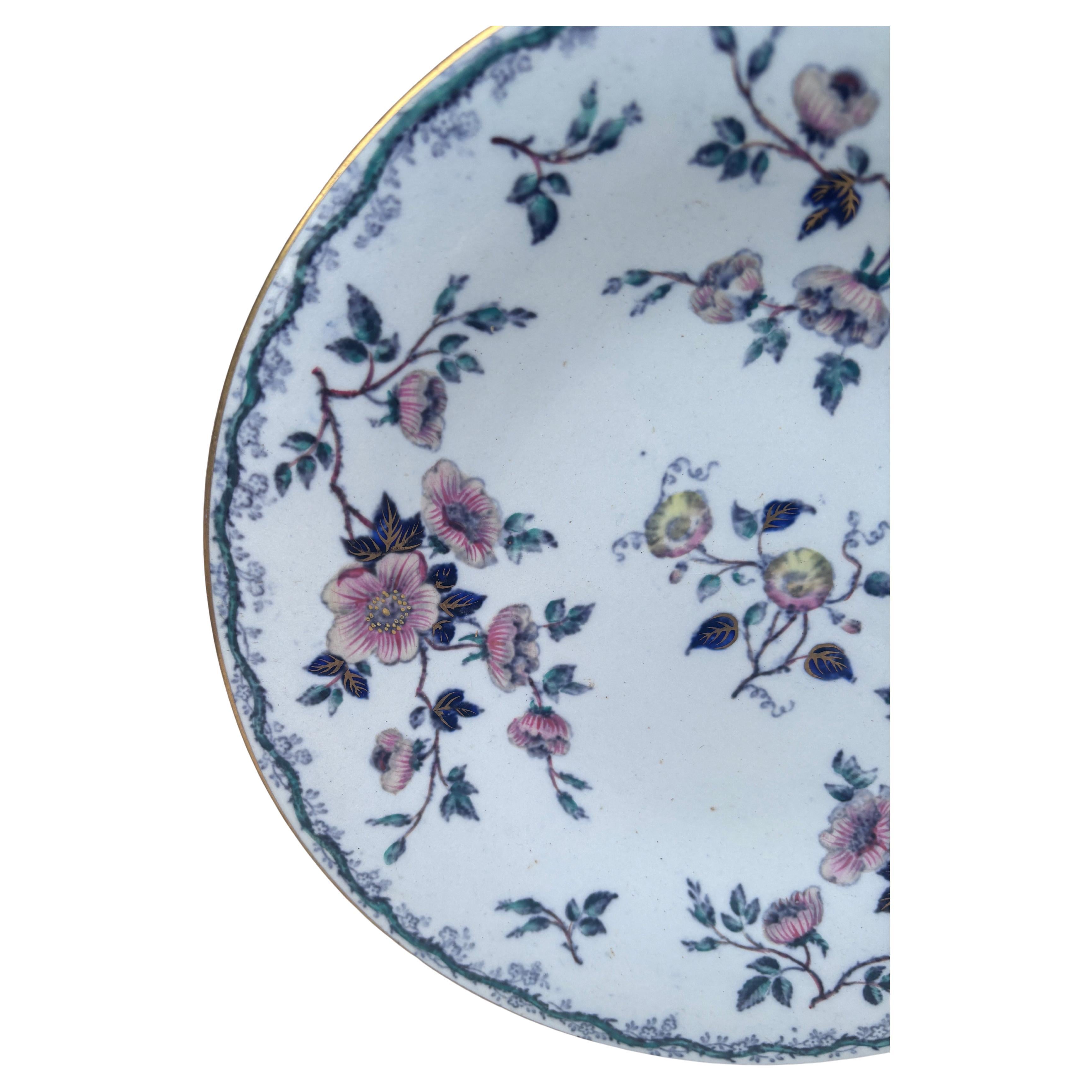 Victorien tardif Assiette à fleurs en Ironstone China, Angleterre, 19e siècle en vente