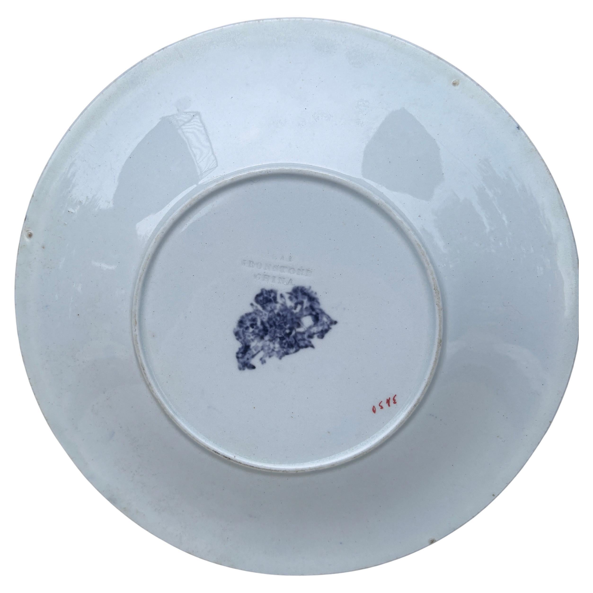 Anglais Assiette à fleurs en Ironstone China, Angleterre, 19e siècle en vente