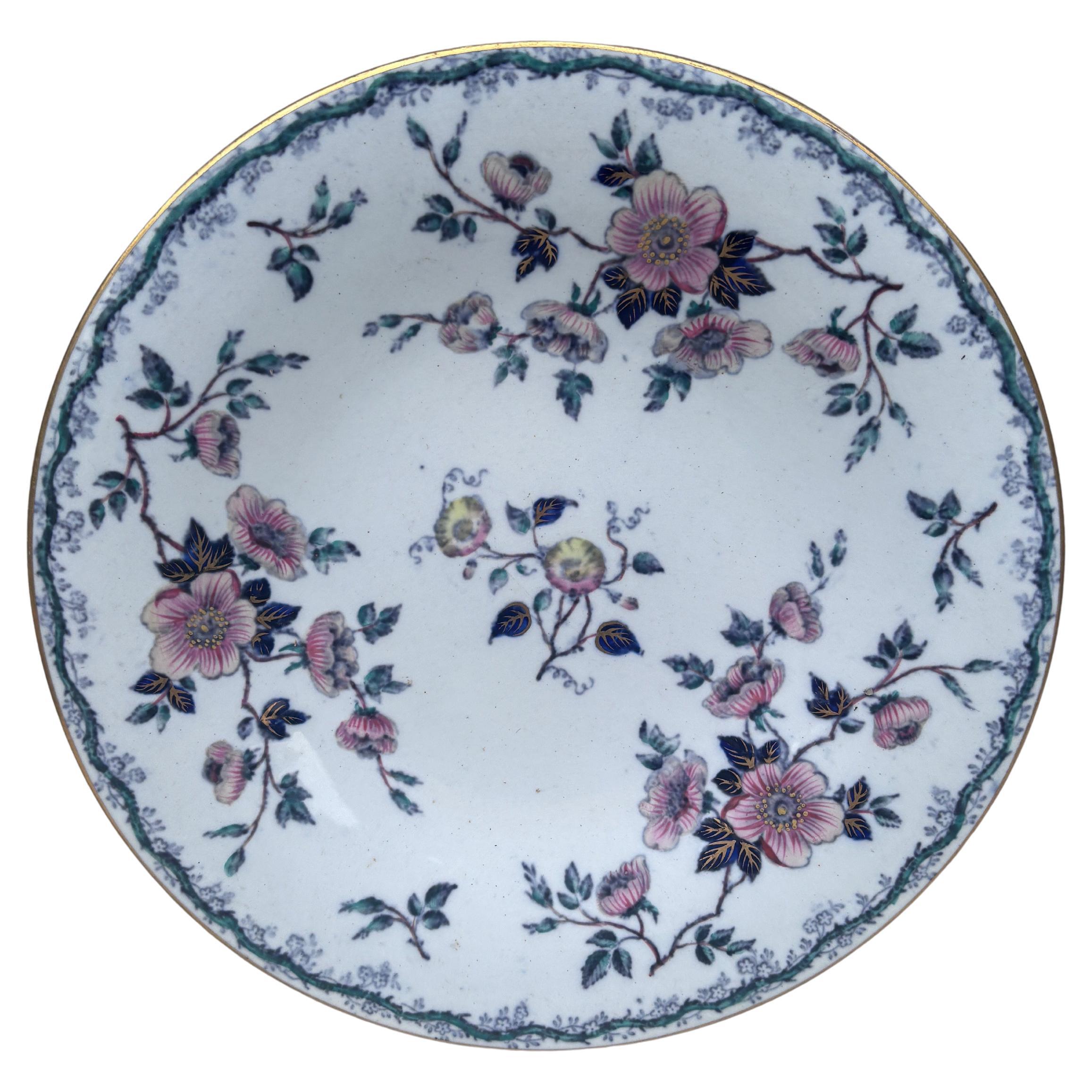 Piatto di fiori in Ironstone China del XIX secolo