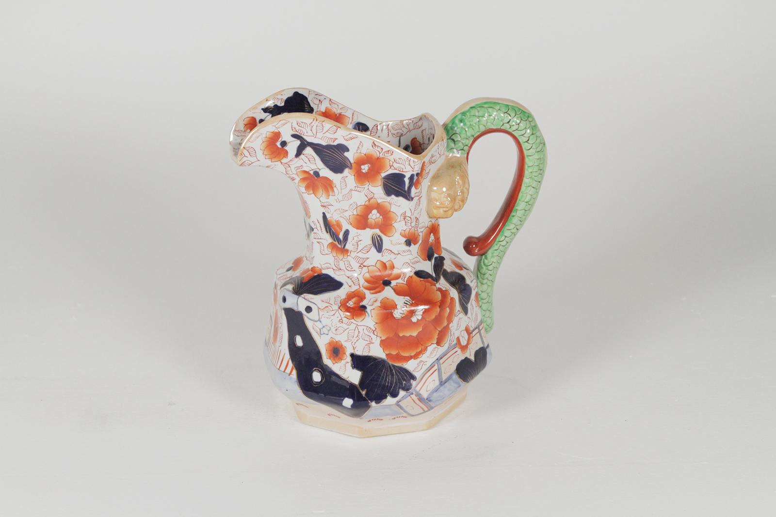 Late 19th Century 19th Century English Ironstone Pitcher and Bowl
