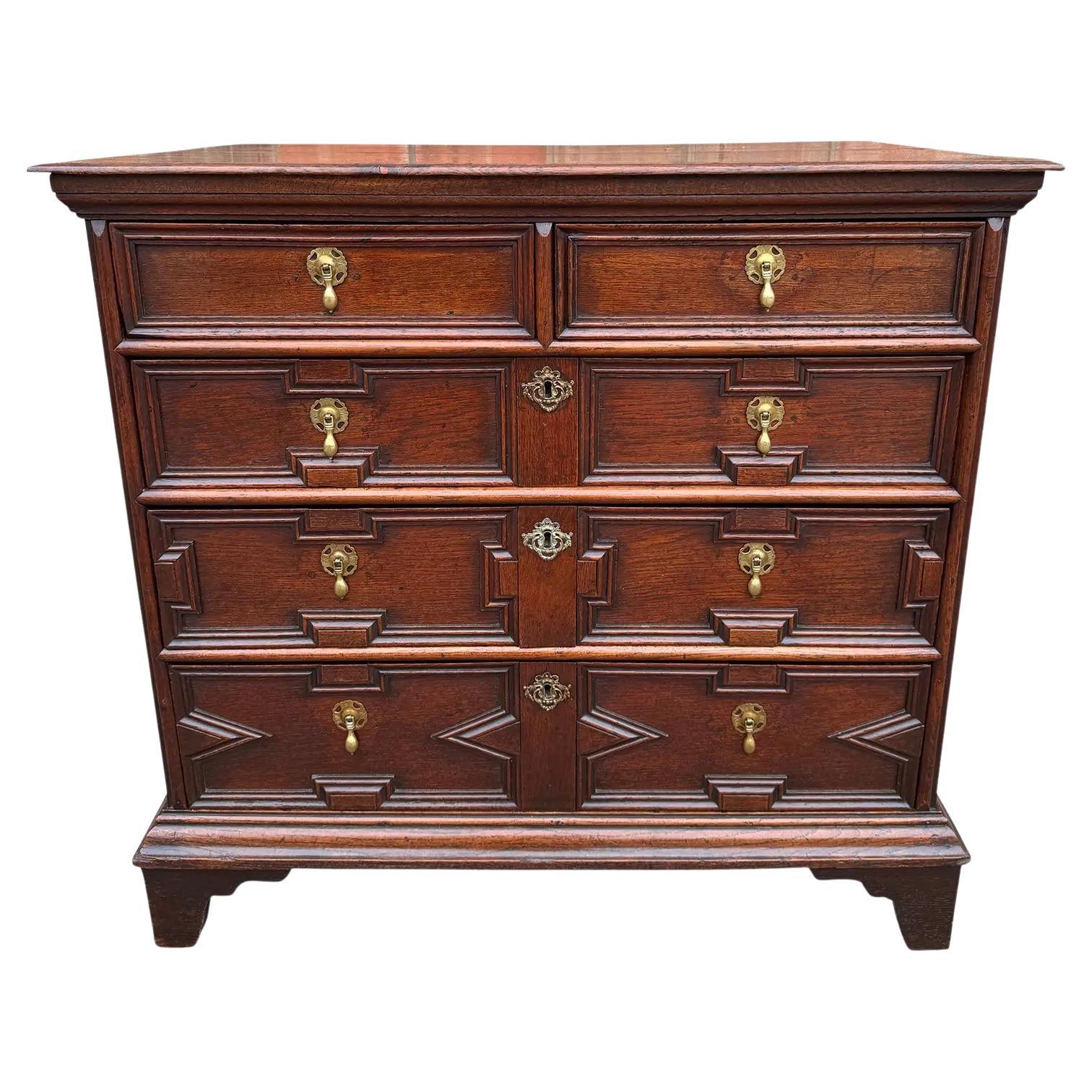 19th Century English Jacobean Chest of Drawers