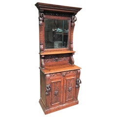 19th Century English Jacobean Oak Cabinet