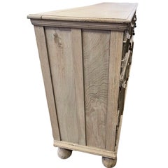 19th Century English Jacobean Sideboard in Bleached Oak