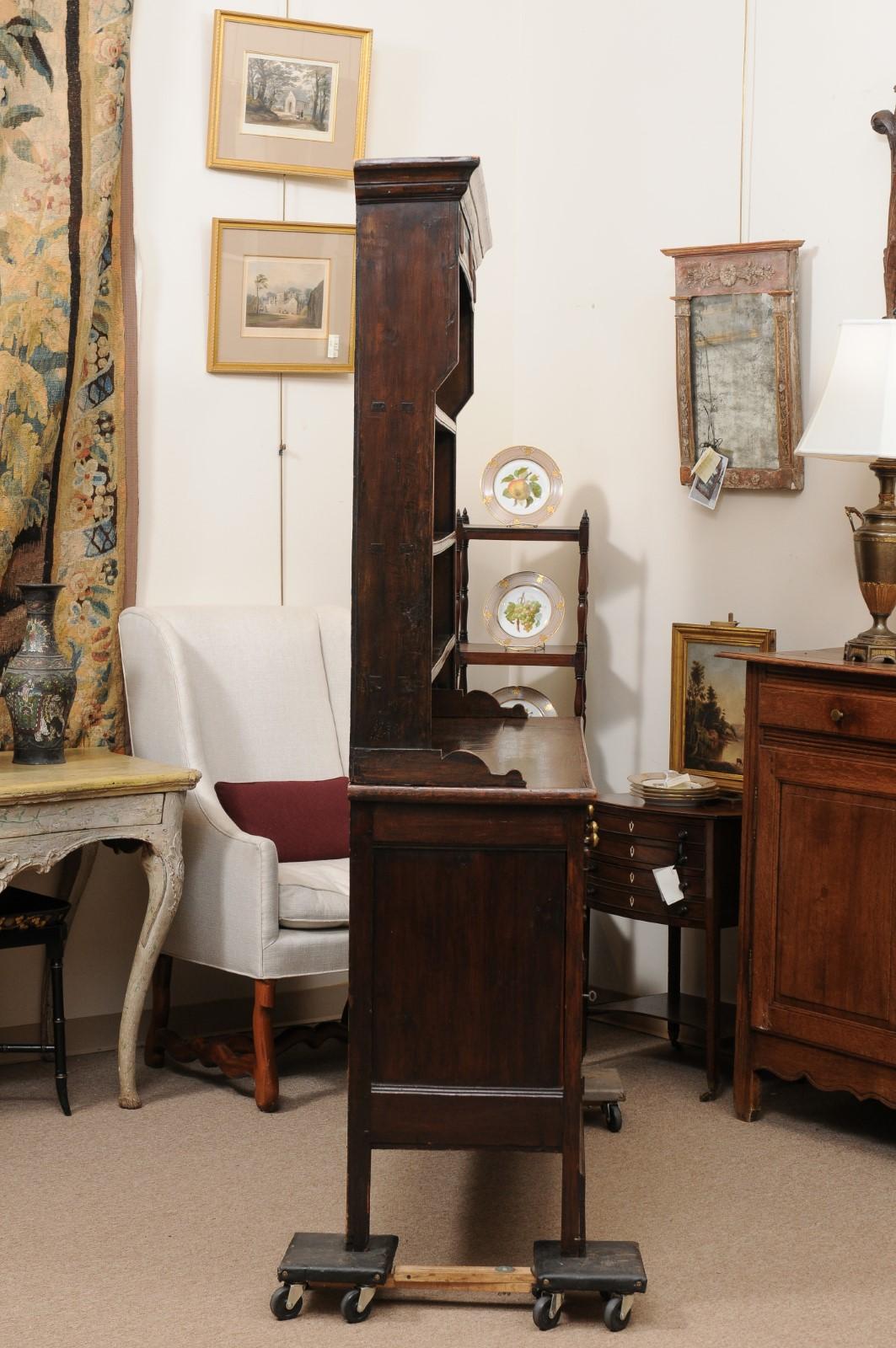 19th Century English Jacobean Style Oak Dresser Base  For Sale 7