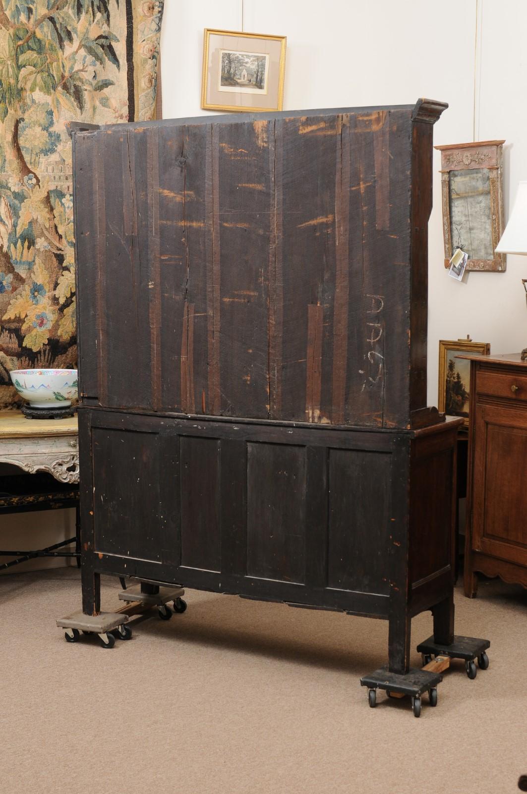 19th Century English Jacobean Style Oak Dresser Base  For Sale 8