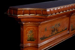 19th Century English Japanned Wood Fireplace