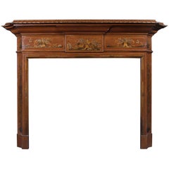 19th Century English Japanned Wood Fireplace