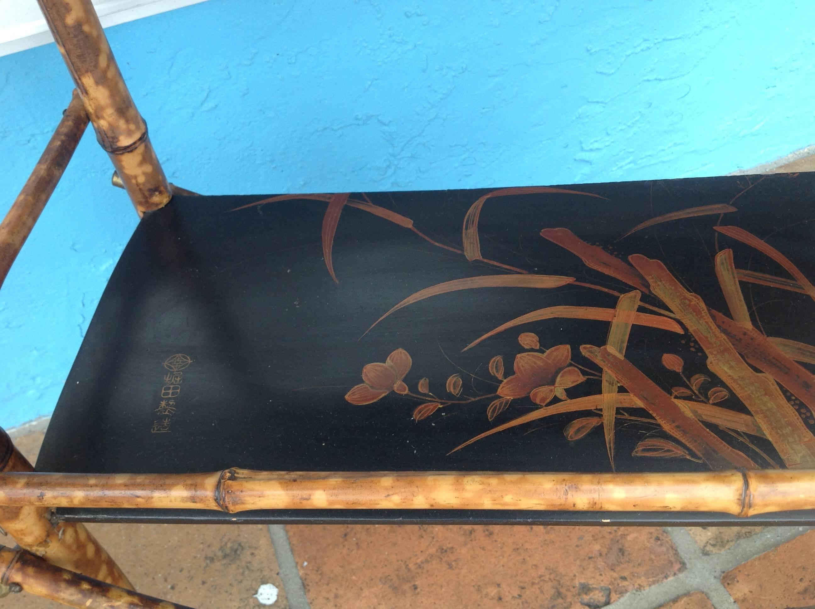 XIXe siècle etagère en bambou du 19ème siècle de style 
