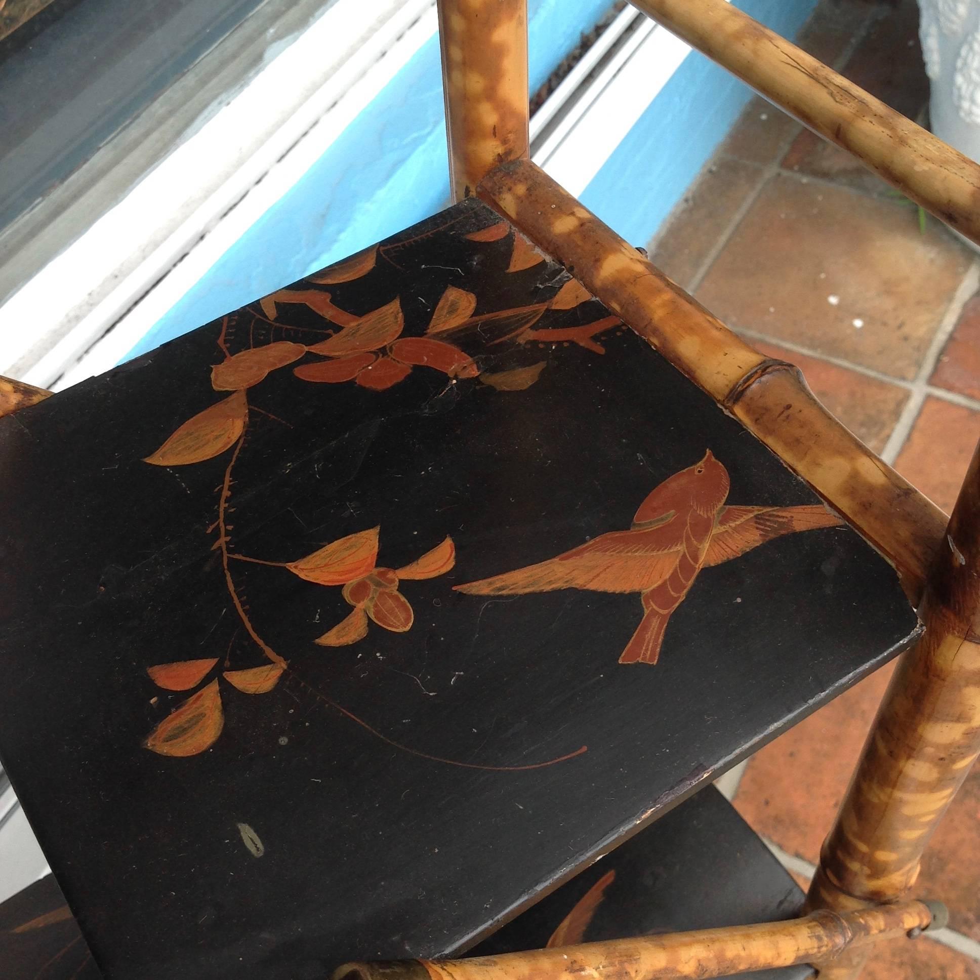 etagère en bambou du 19ème siècle de style 