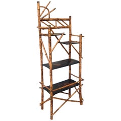 19th Century English "Japonisme" Bamboo Etagere