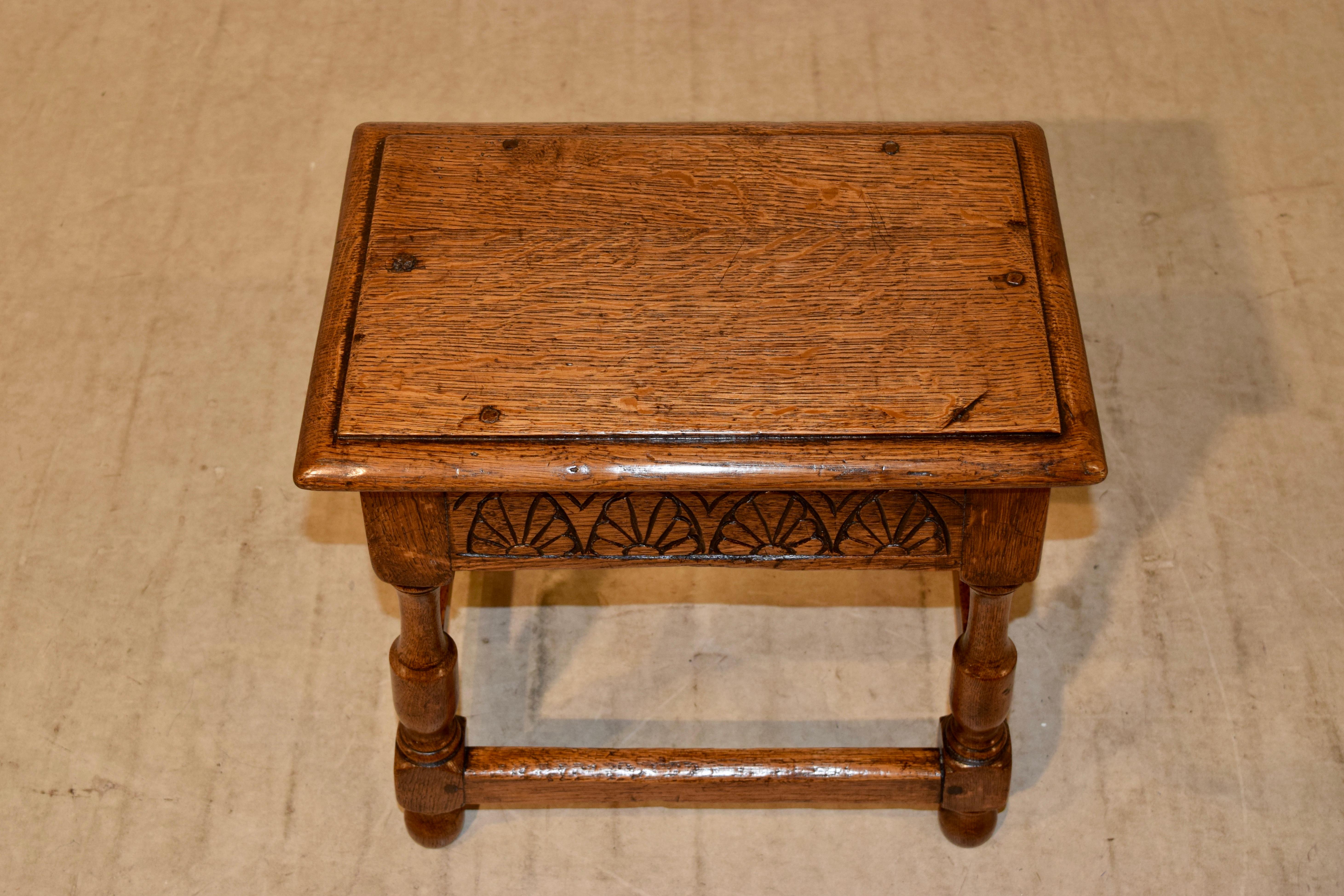 19th Century English Joint Stool In Good Condition In High Point, NC