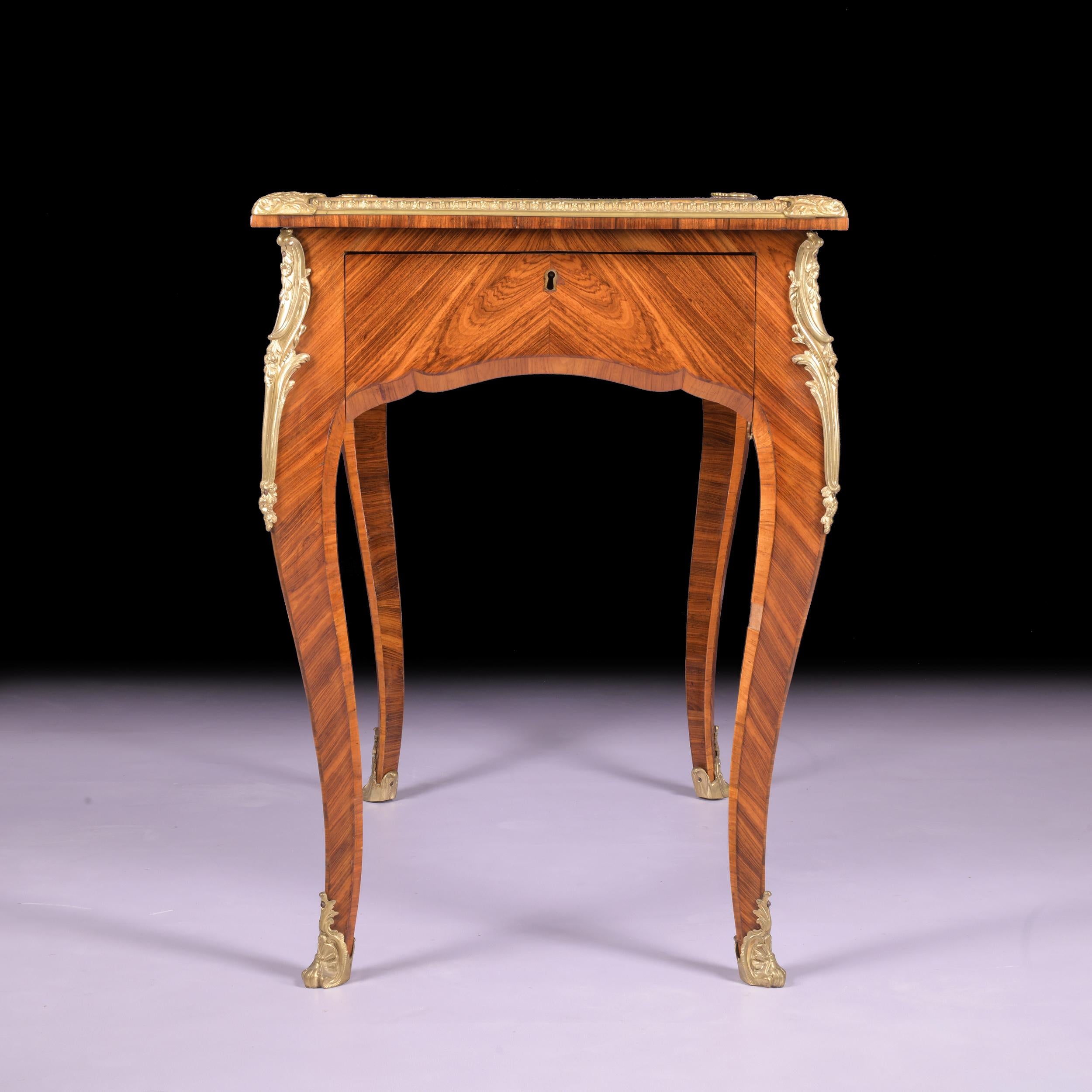 19th Century English Kingwood Specimen Games Centre Table 1