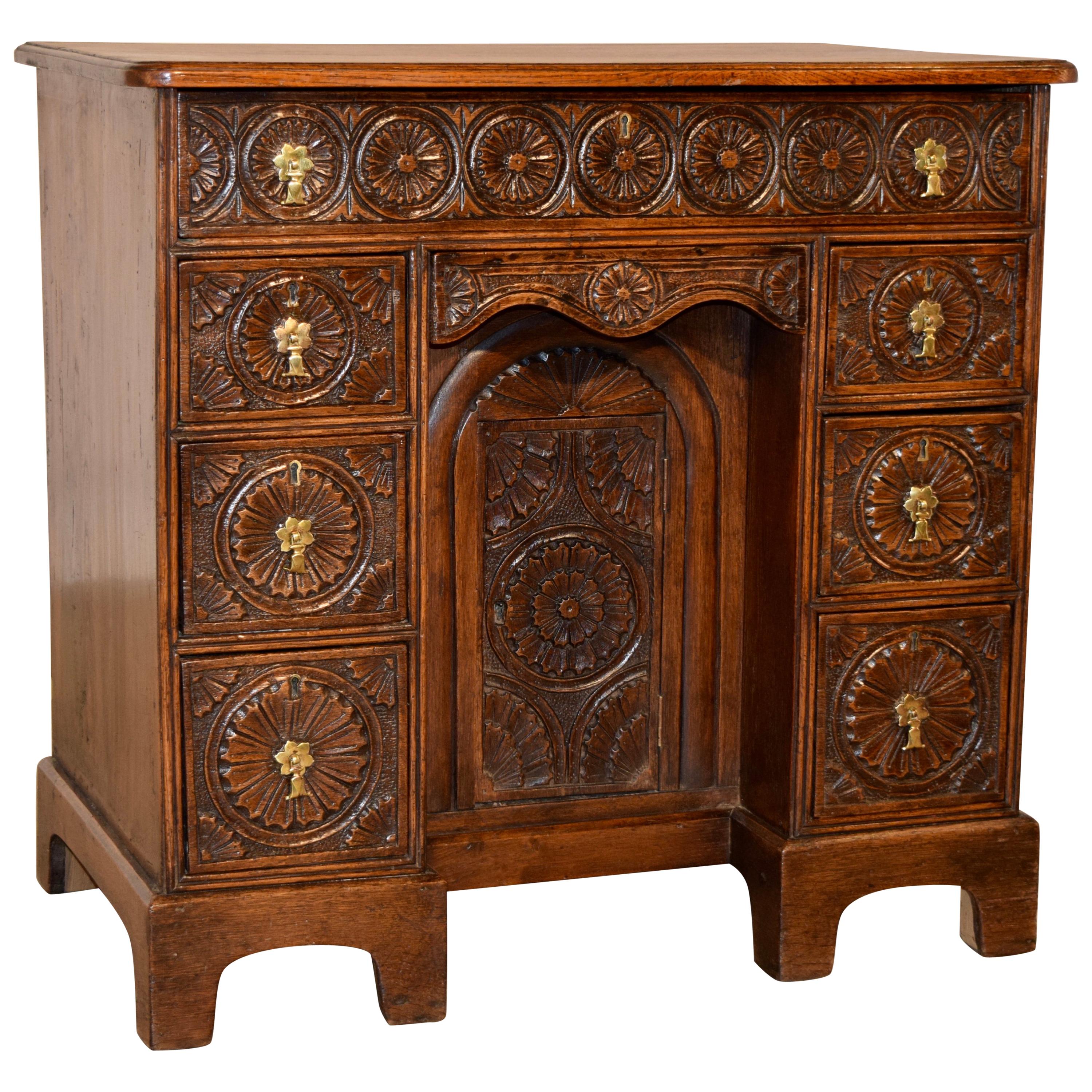 19th Century English Knee Hole Desk For Sale