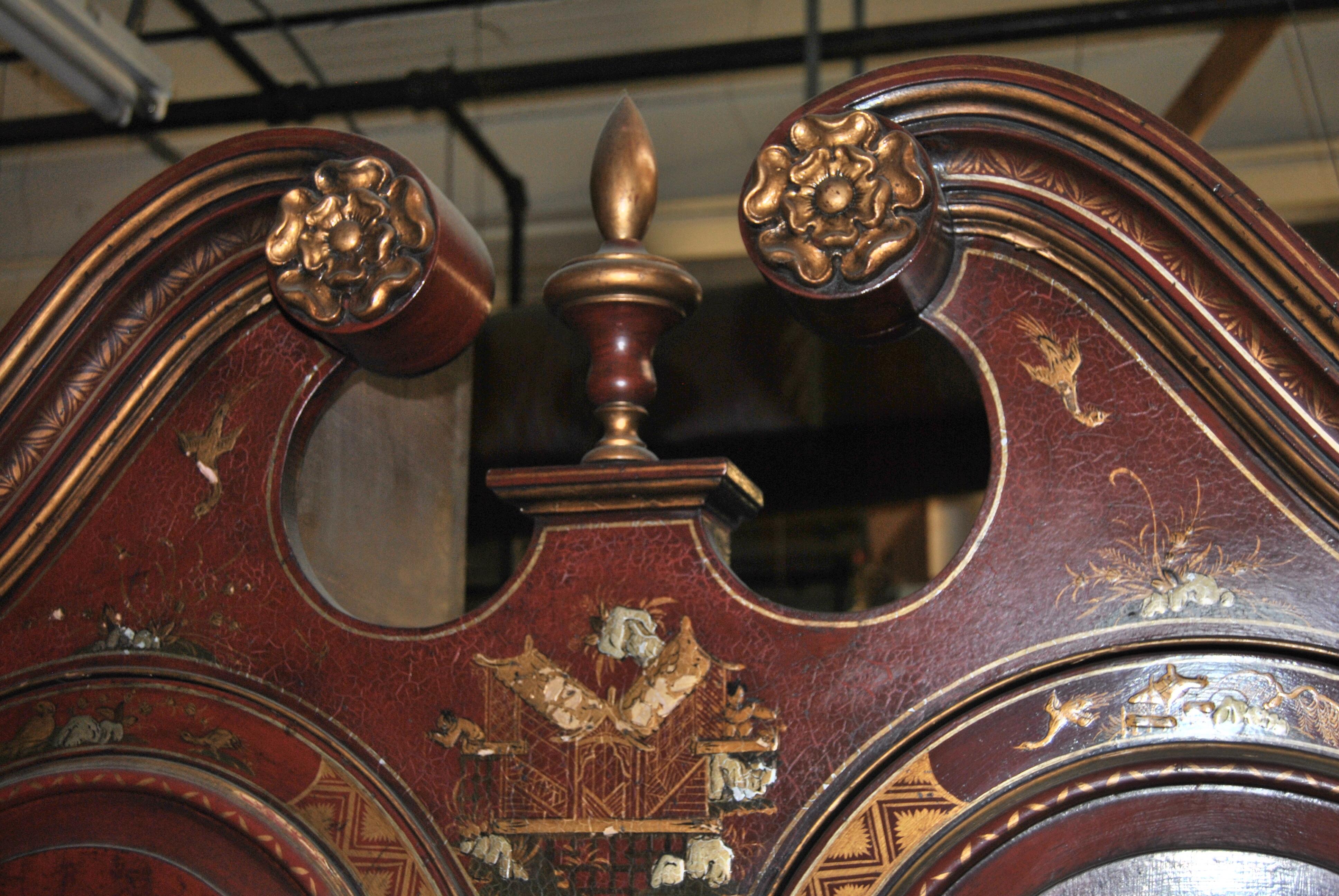 19th Century English Lacquered Gilt Chinoisoire Bookcase Secretary or Desk 6