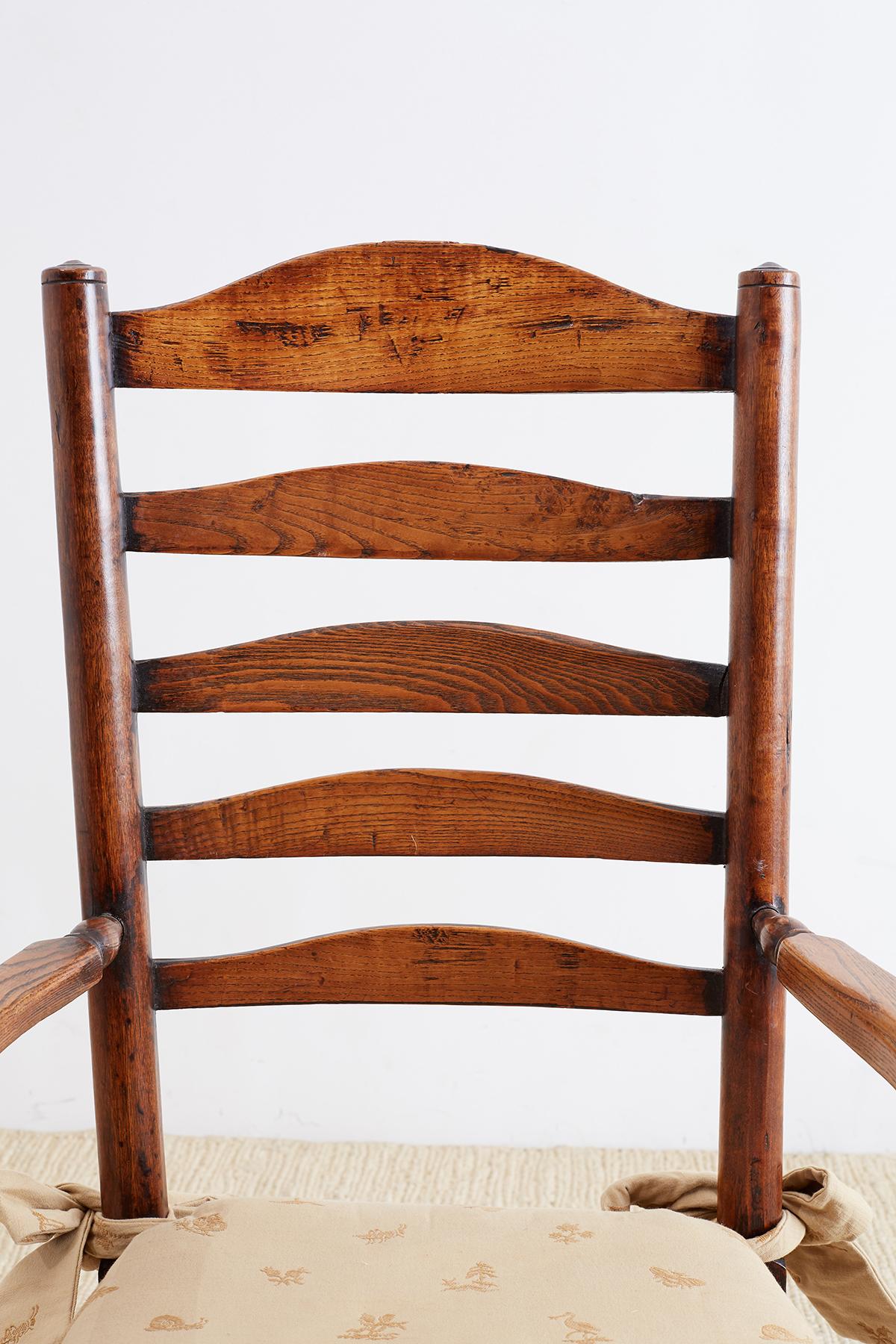 19th Century English Ladder Back Chair For Sale 2