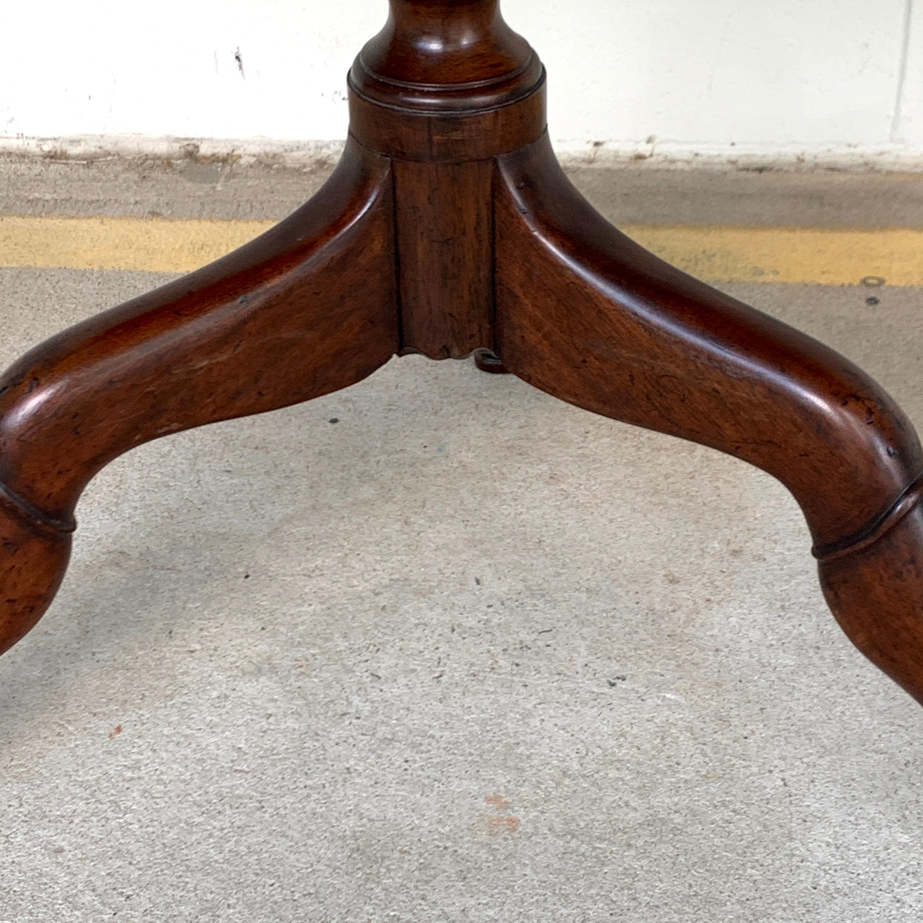 19th Century English Lady Leg Birdcage Tilt Top Table For Sale 2